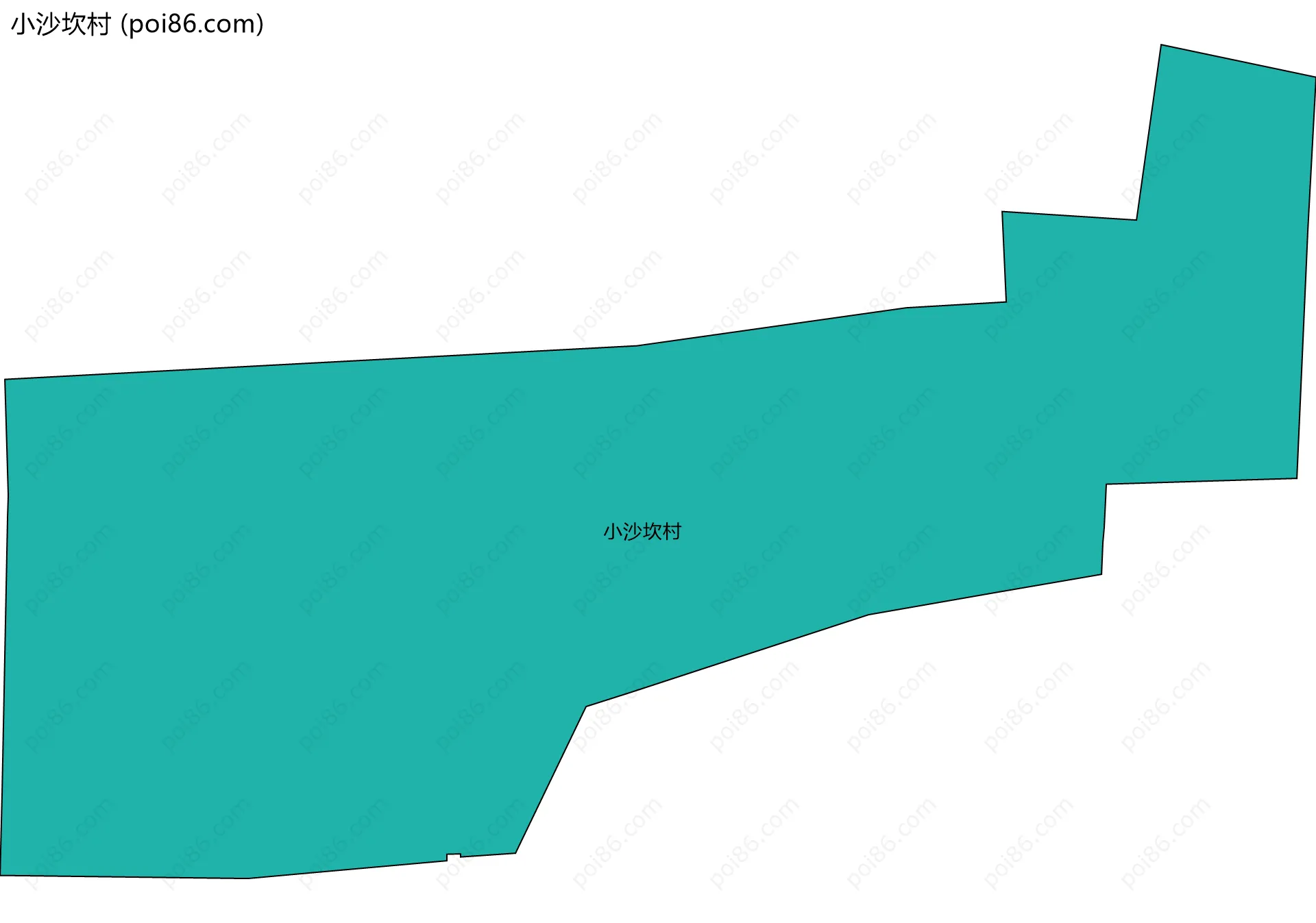 小沙坎村边界地图