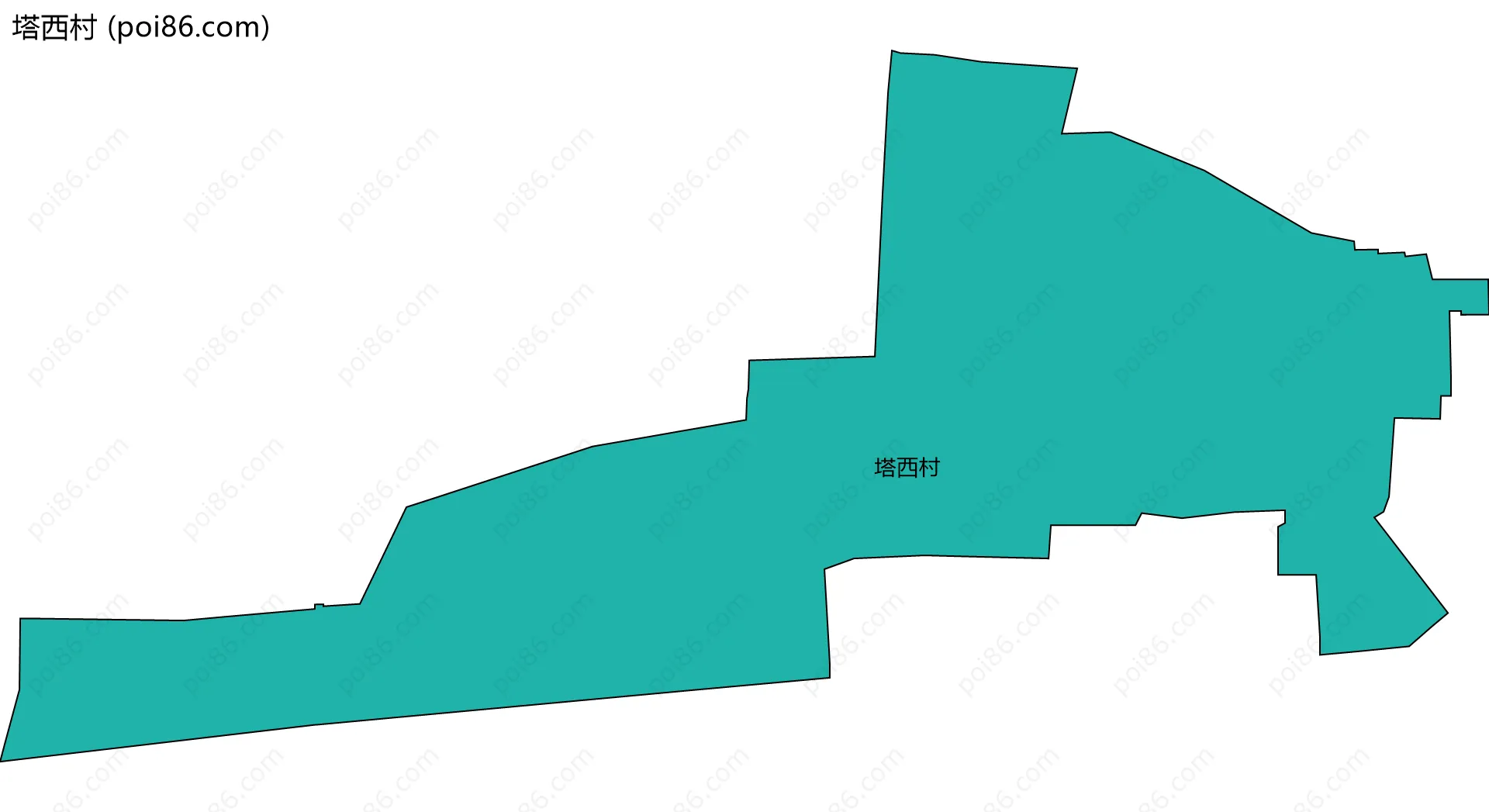 塔西村边界地图