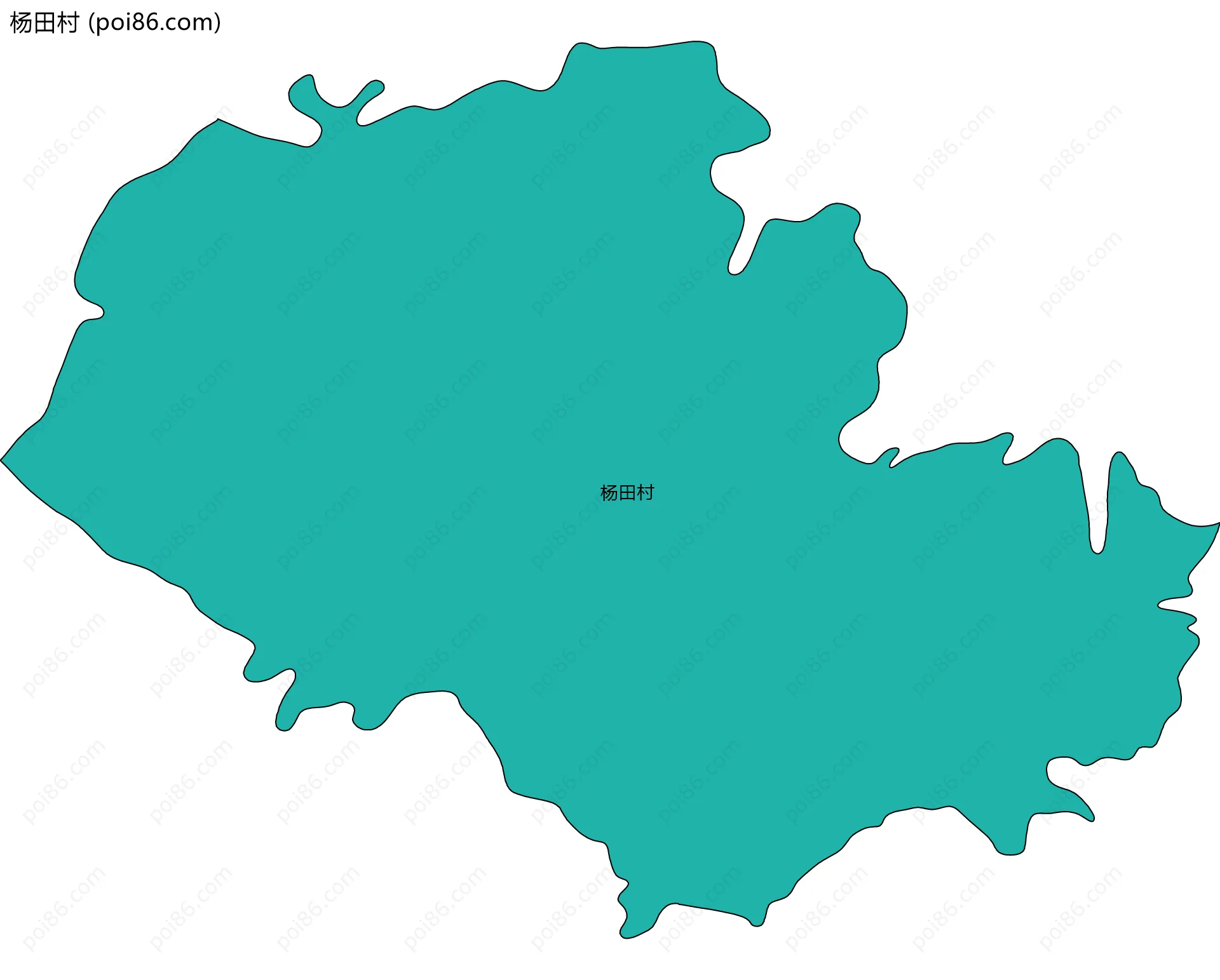 杨田村边界地图