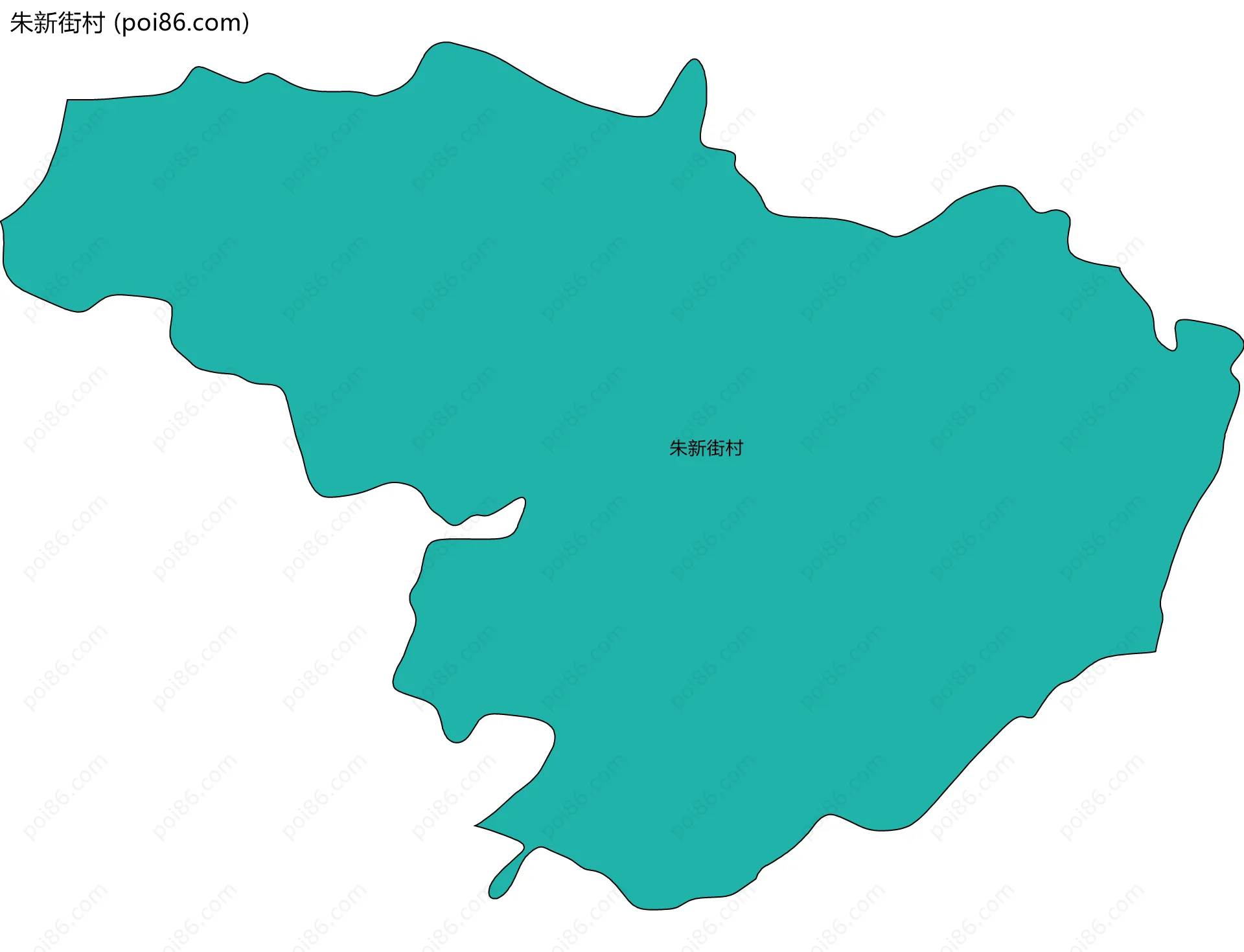 朱新街村边界地图