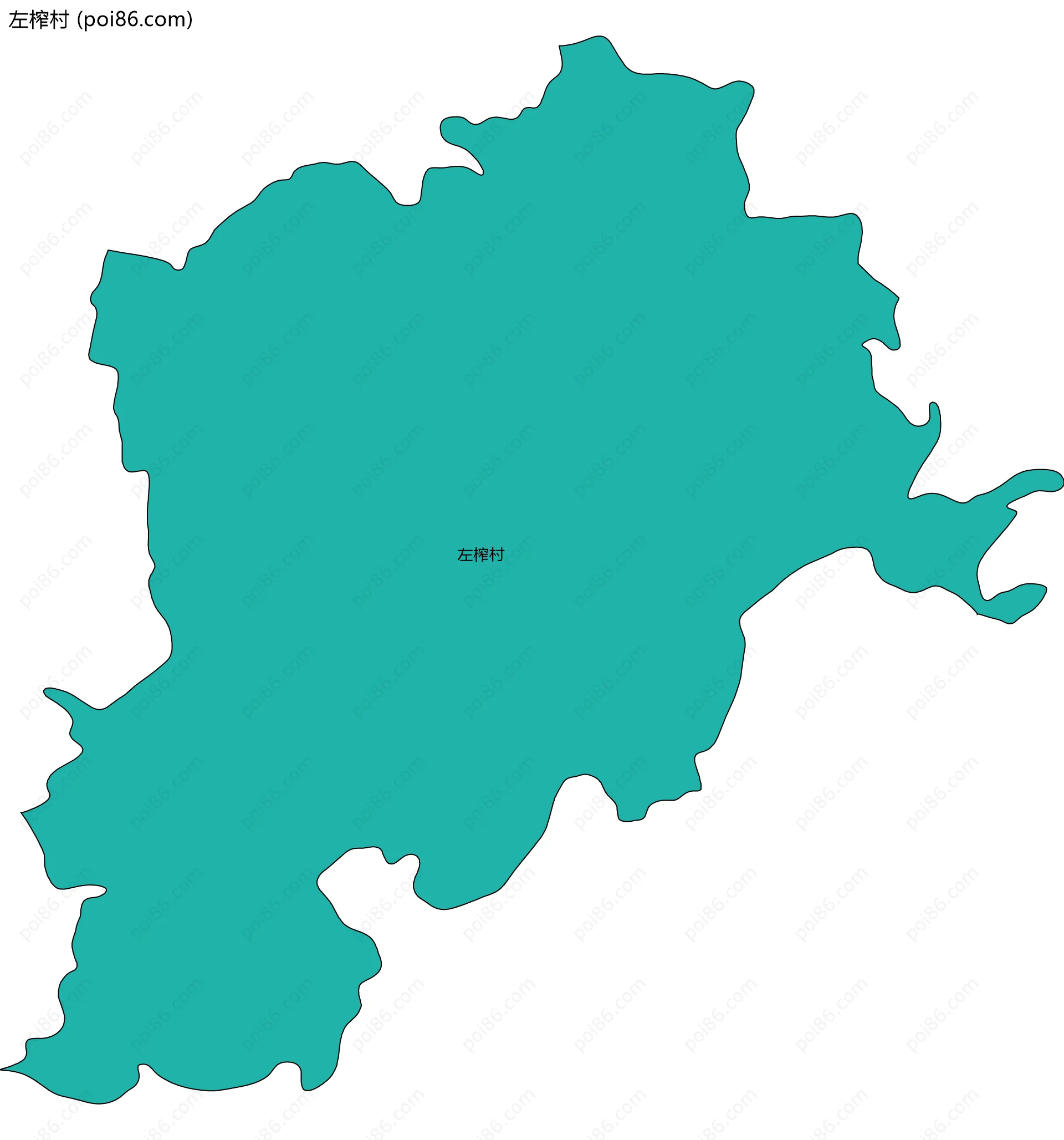 左榨村边界地图