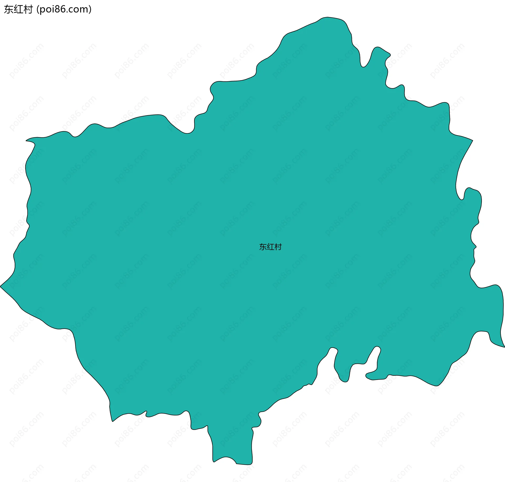 东红村边界地图