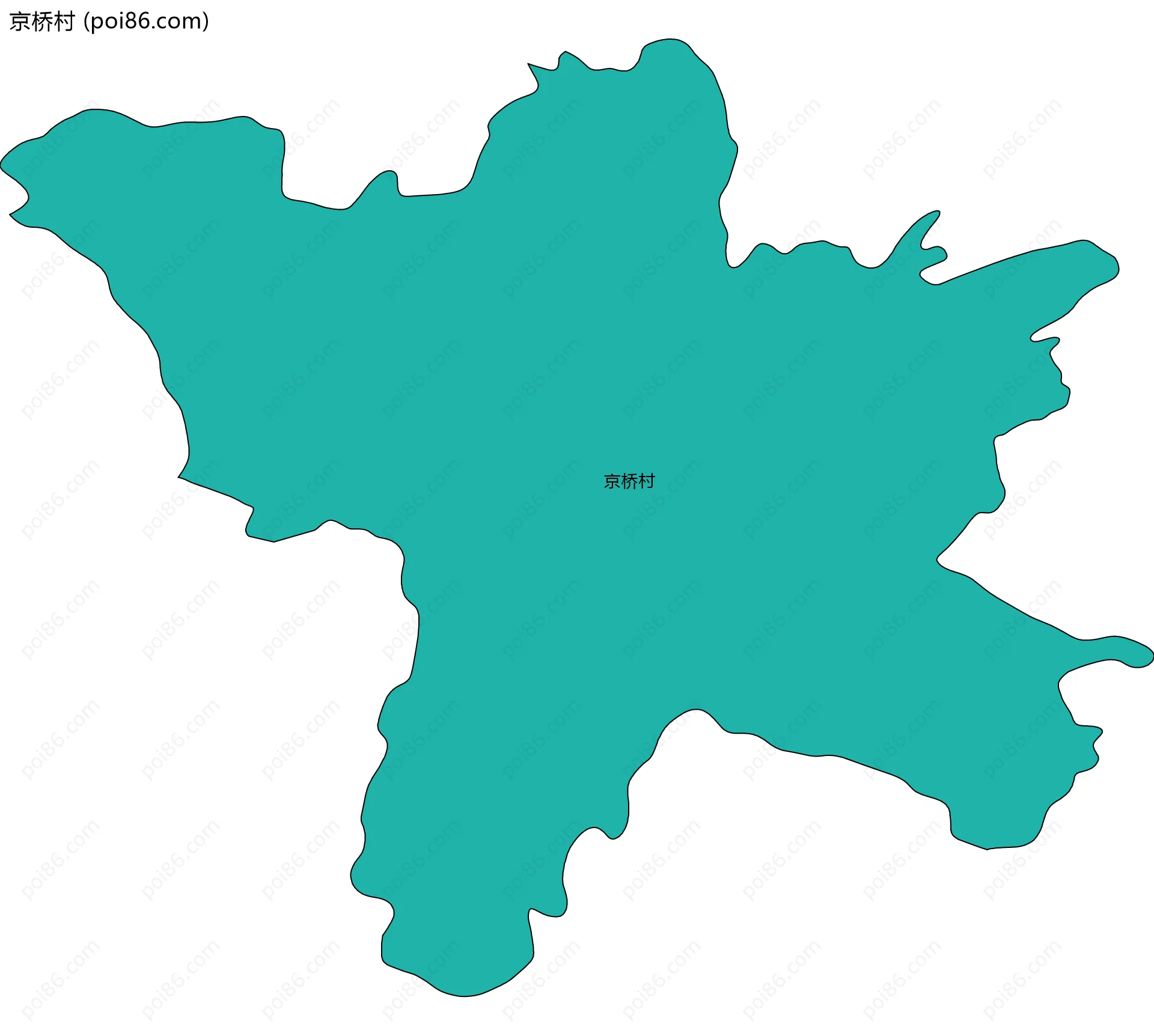 京桥村边界地图