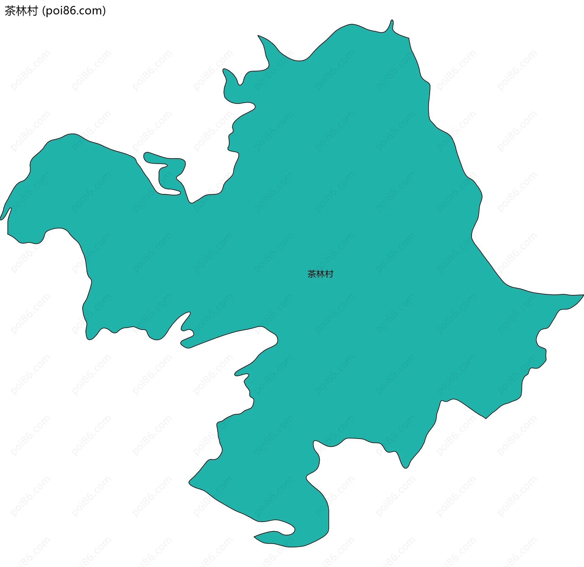 茶林村边界地图
