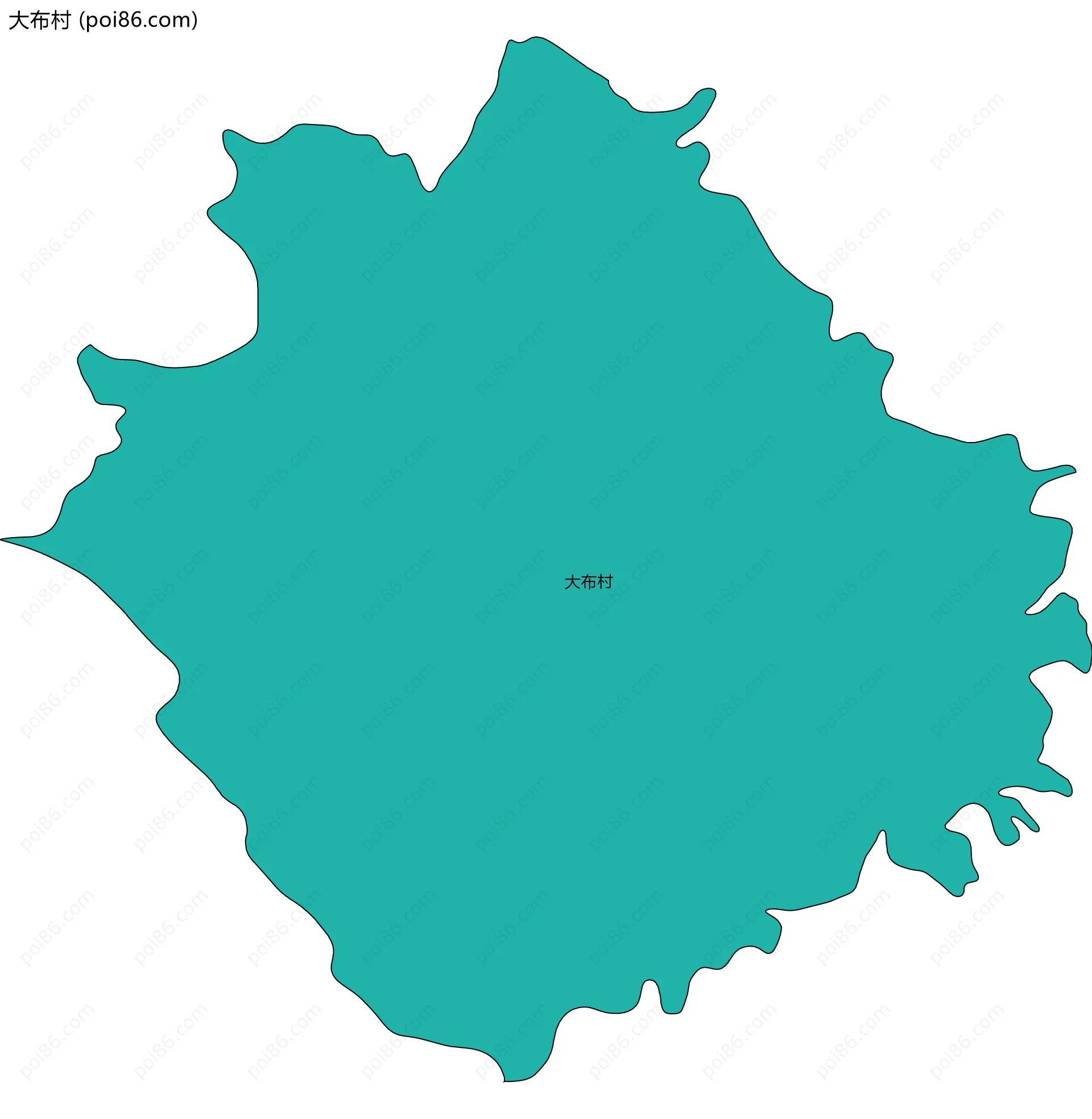 大布村边界地图