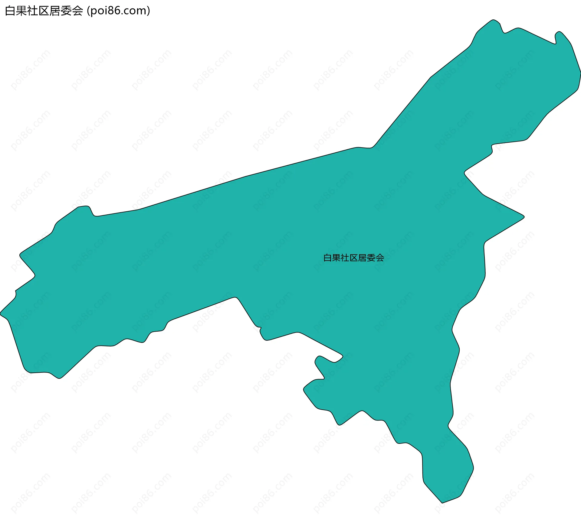 白果社区居委会边界地图