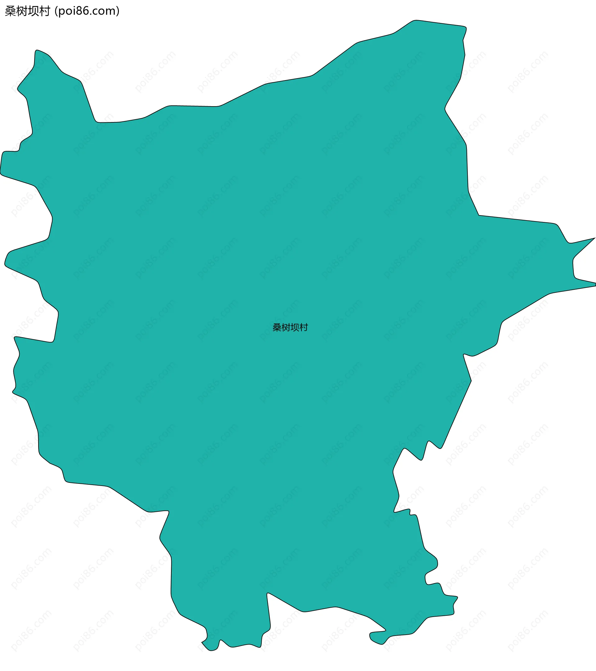 桑树坝村边界地图