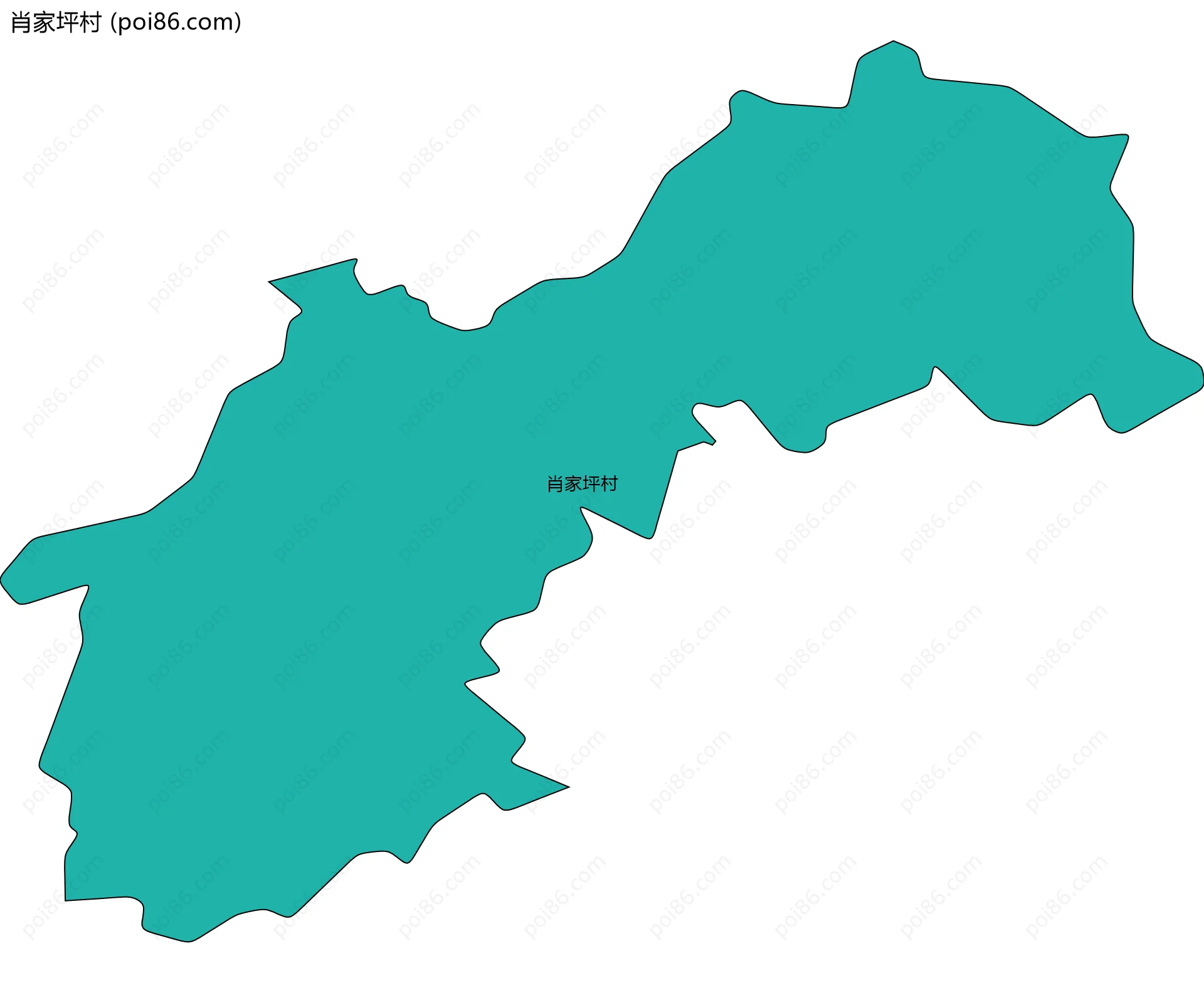 肖家坪村边界地图