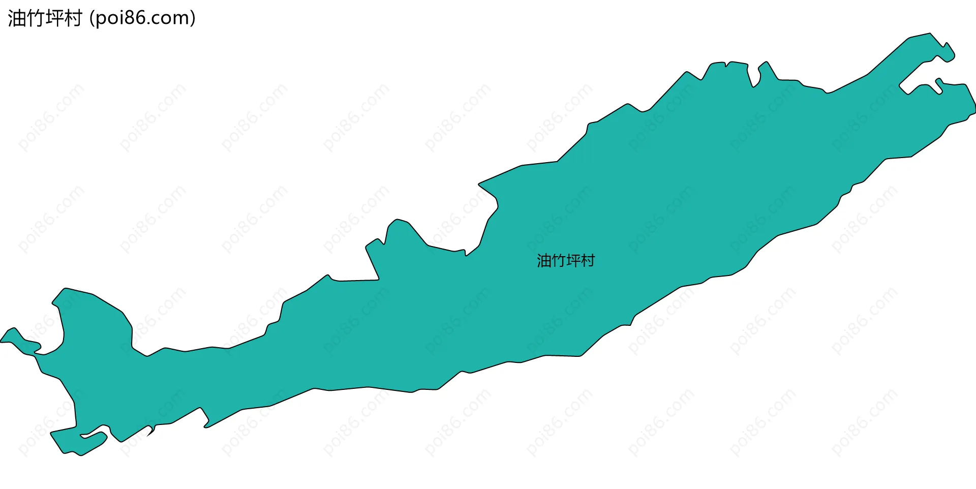 油竹坪村边界地图