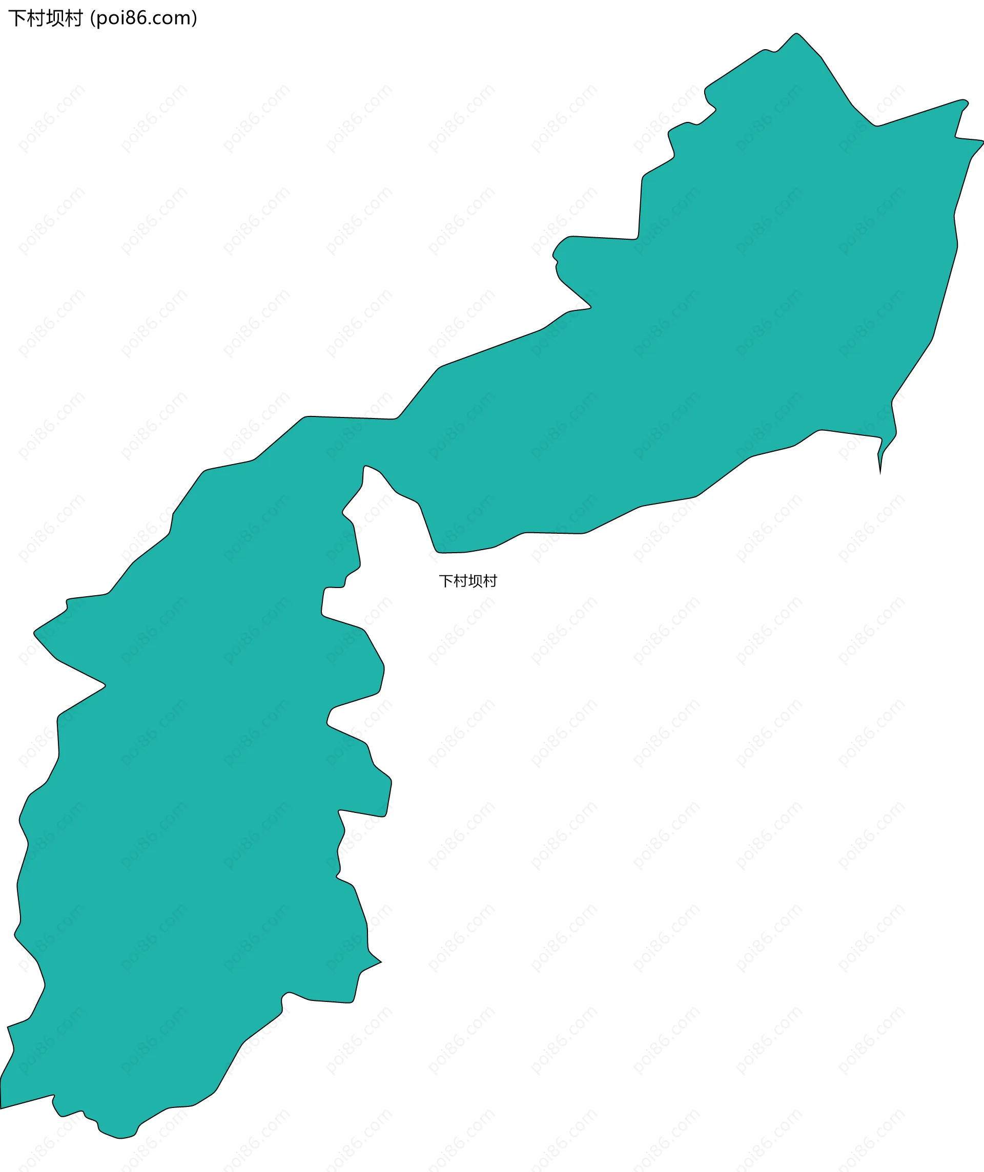 下村坝村边界地图