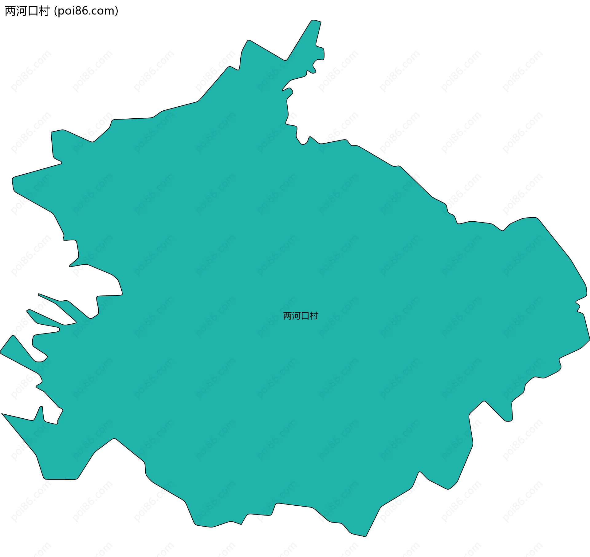 两河口村边界地图