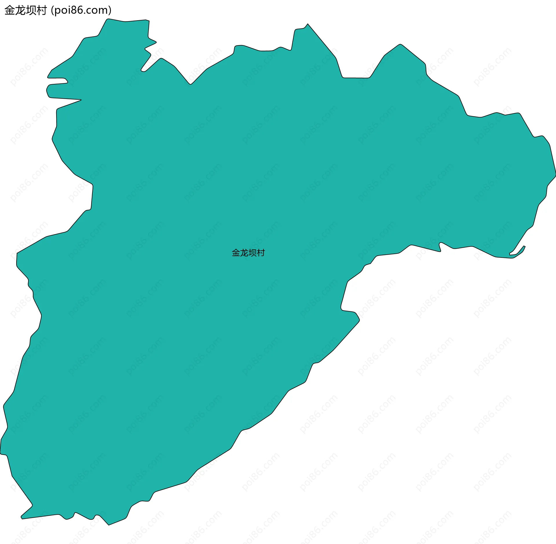 金龙坝村边界地图