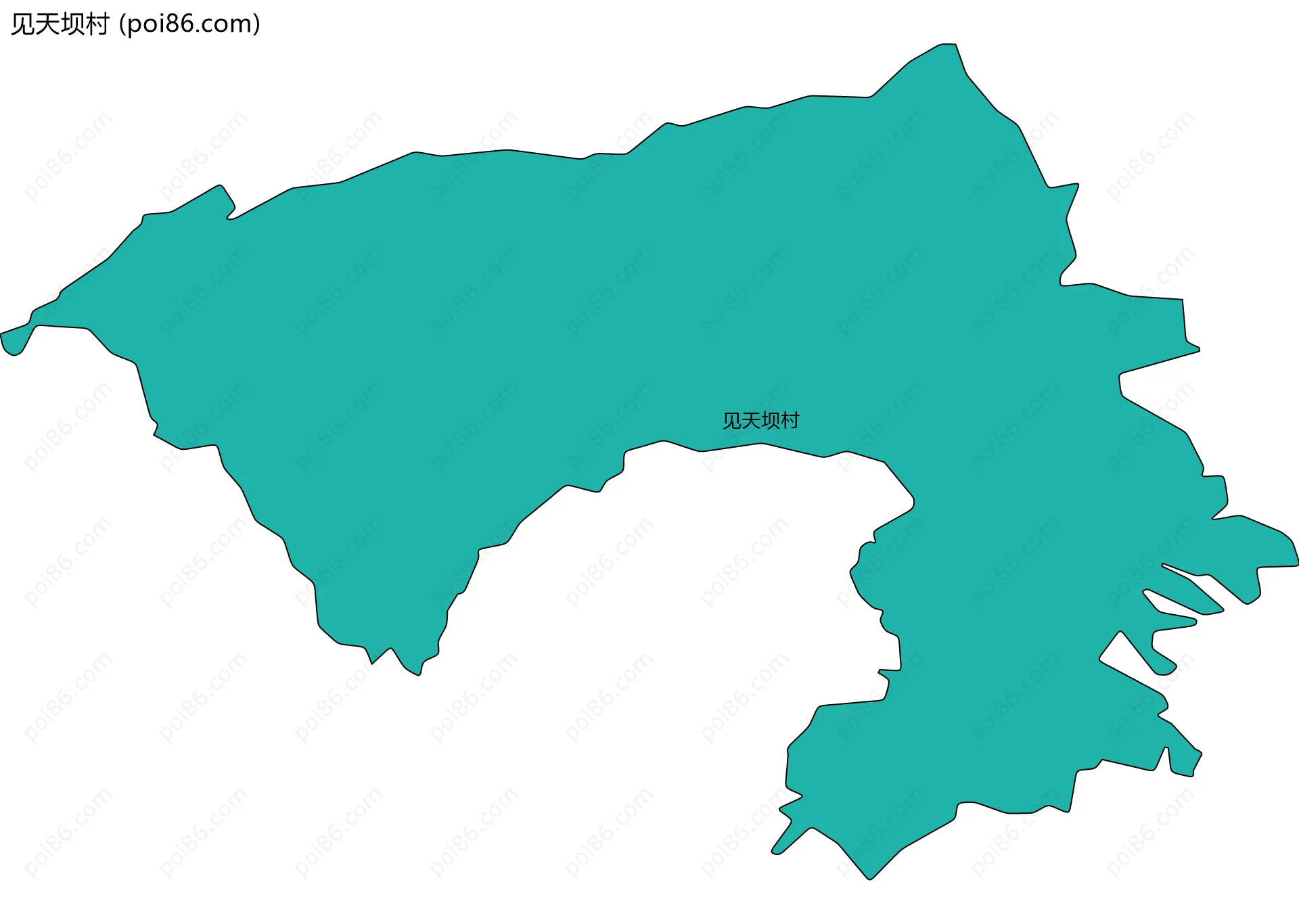 见天坝村边界地图