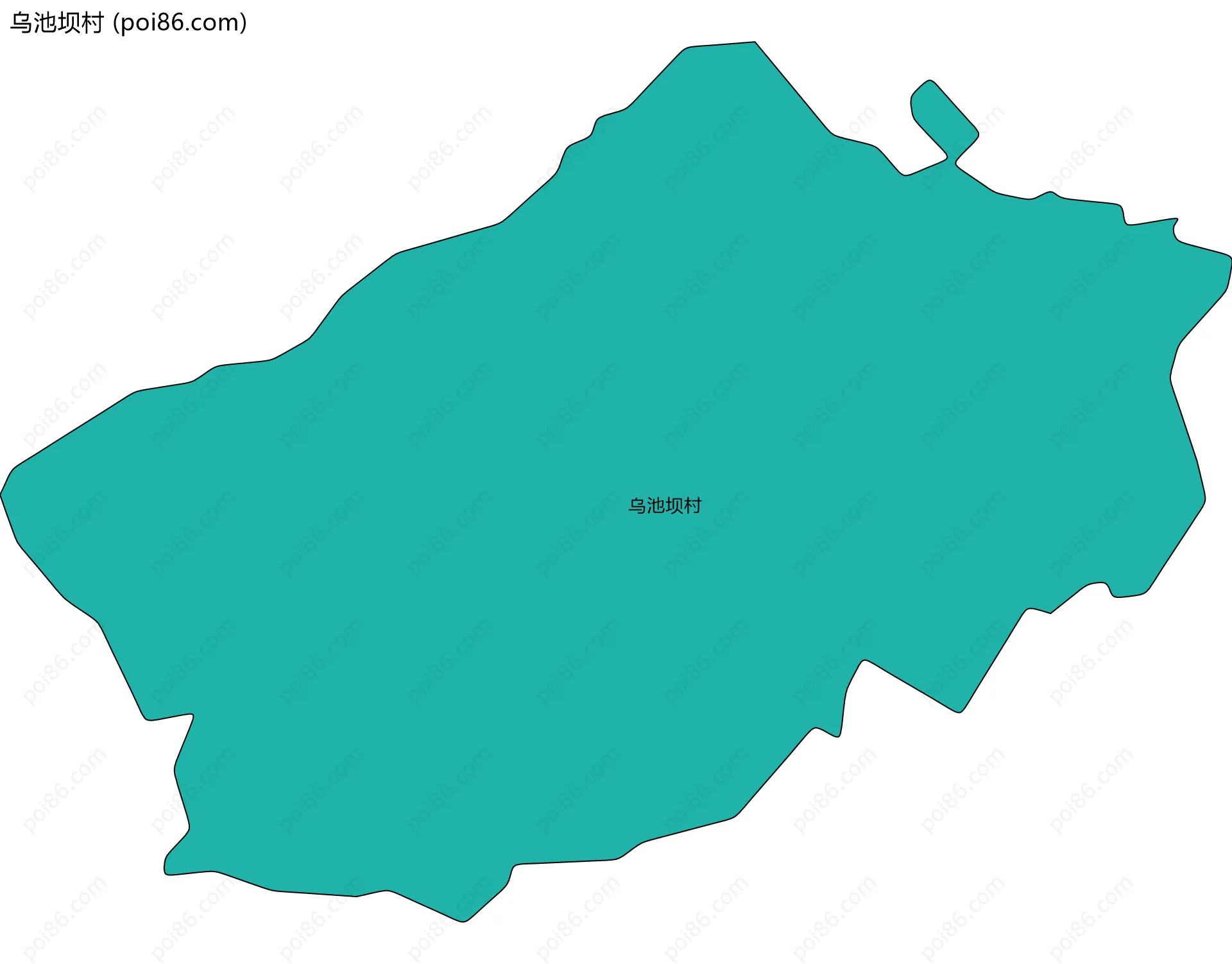 乌池坝村边界地图