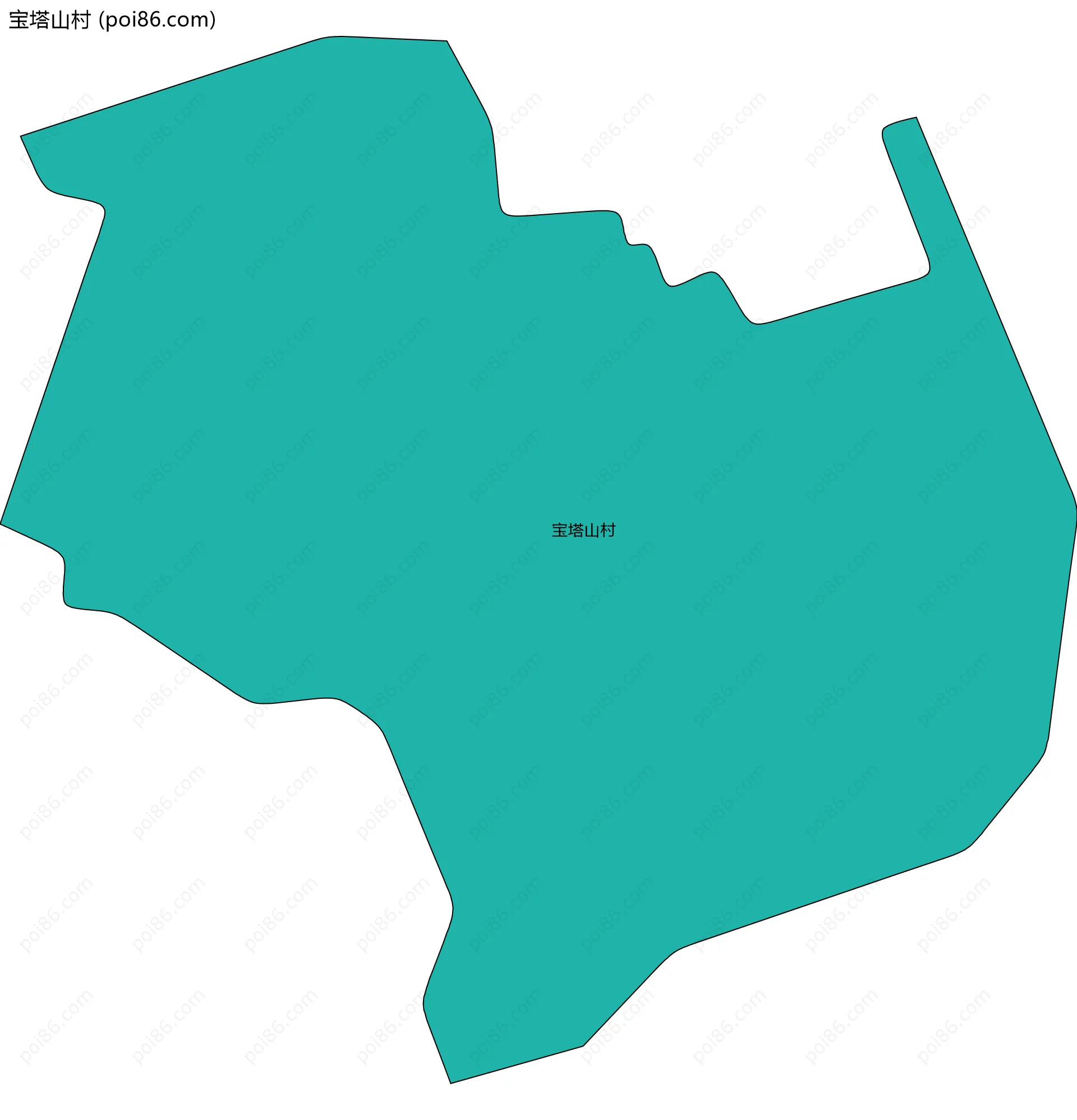 宝塔山村边界地图