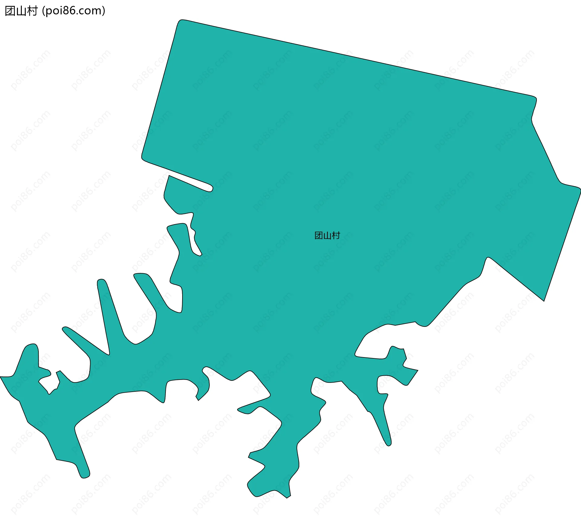 团山村边界地图