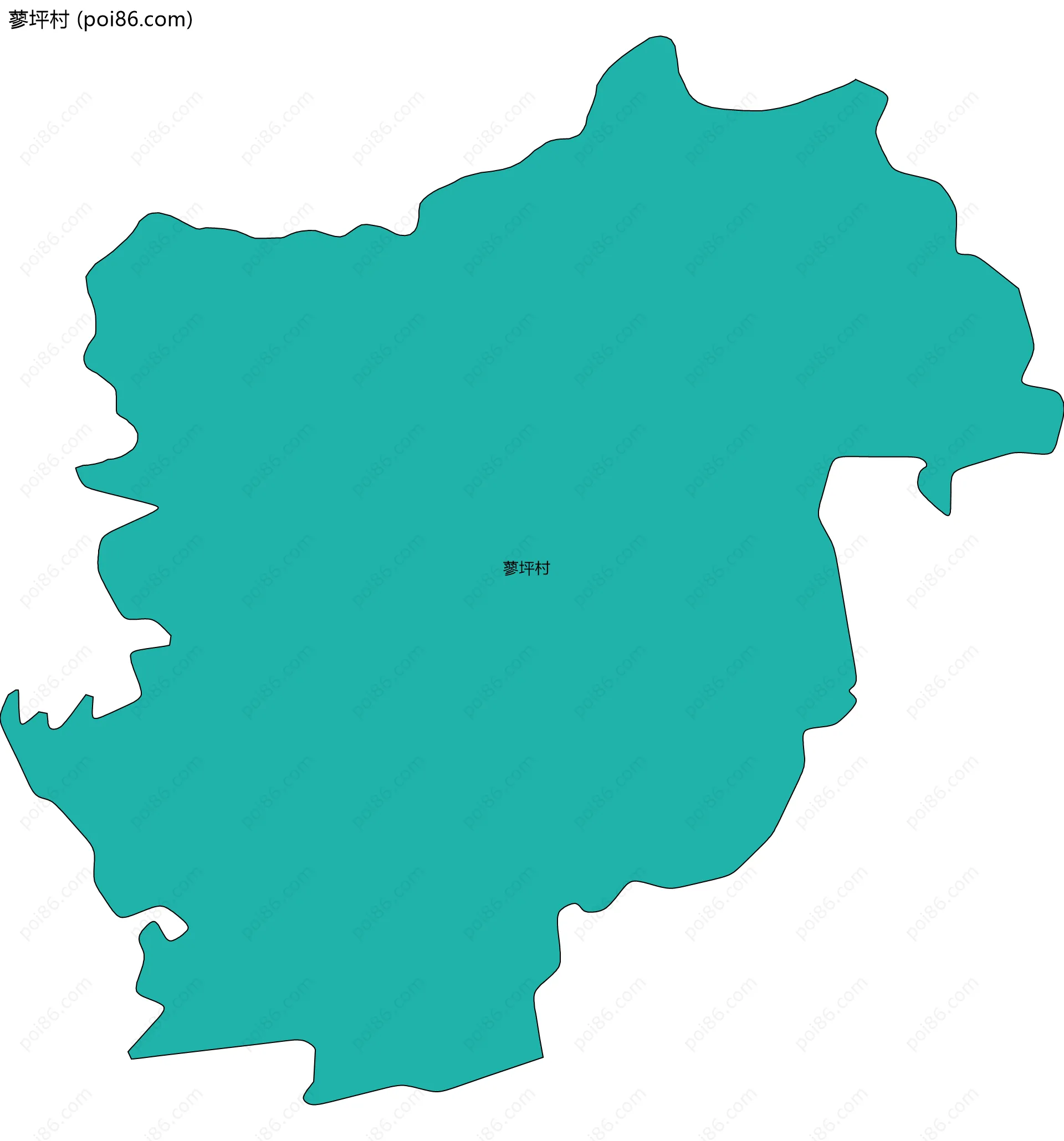 蓼坪村边界地图