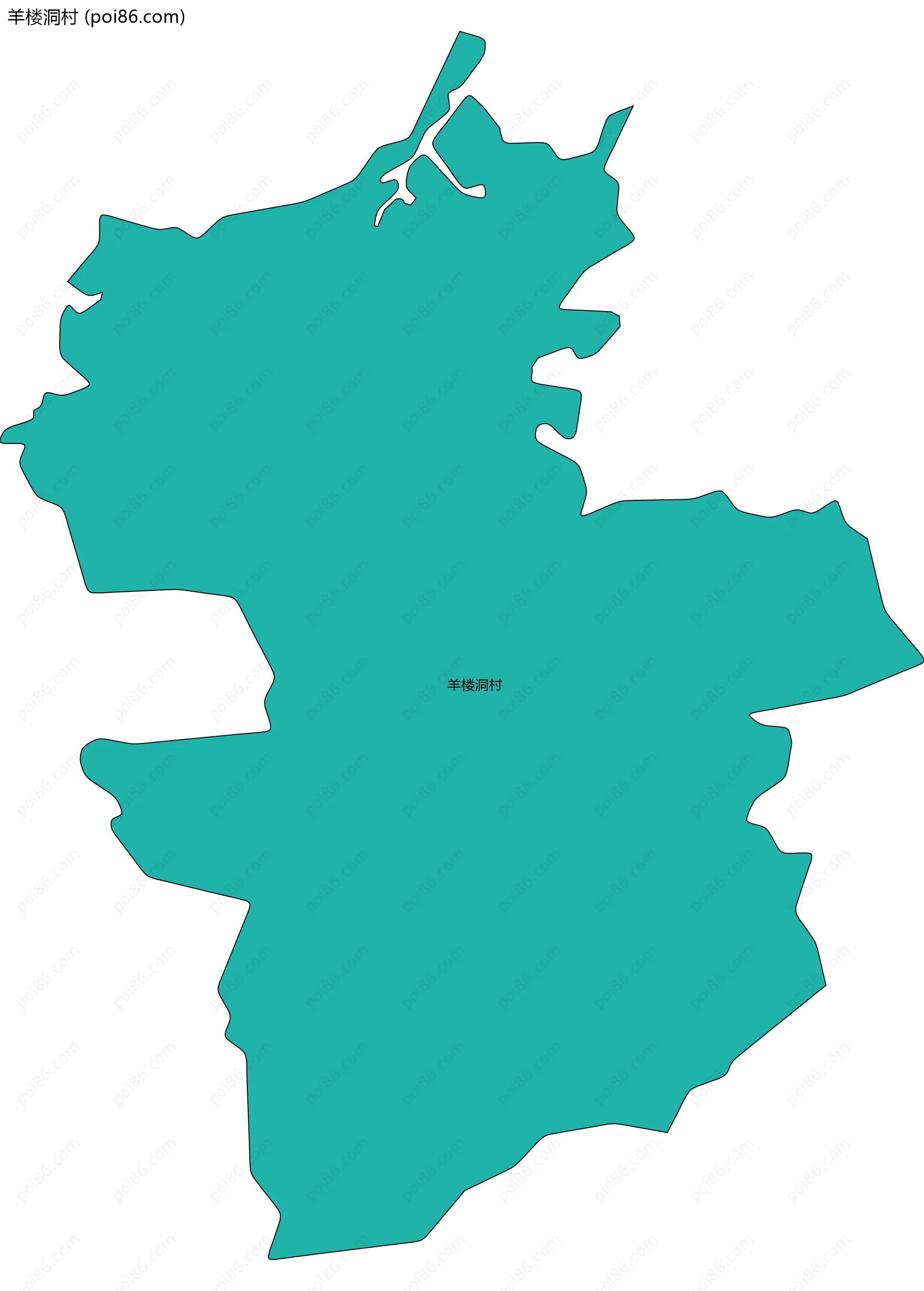 羊楼洞村边界地图