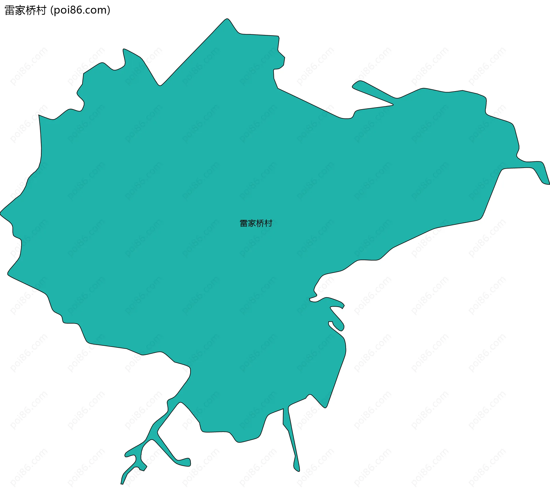 雷家桥村边界地图