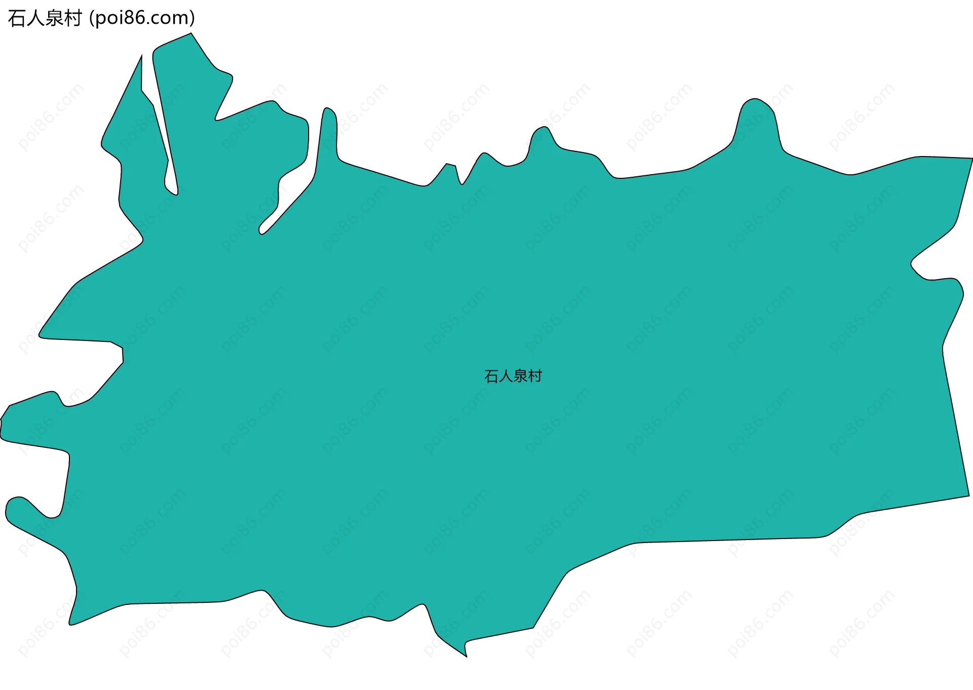 石人泉村边界地图
