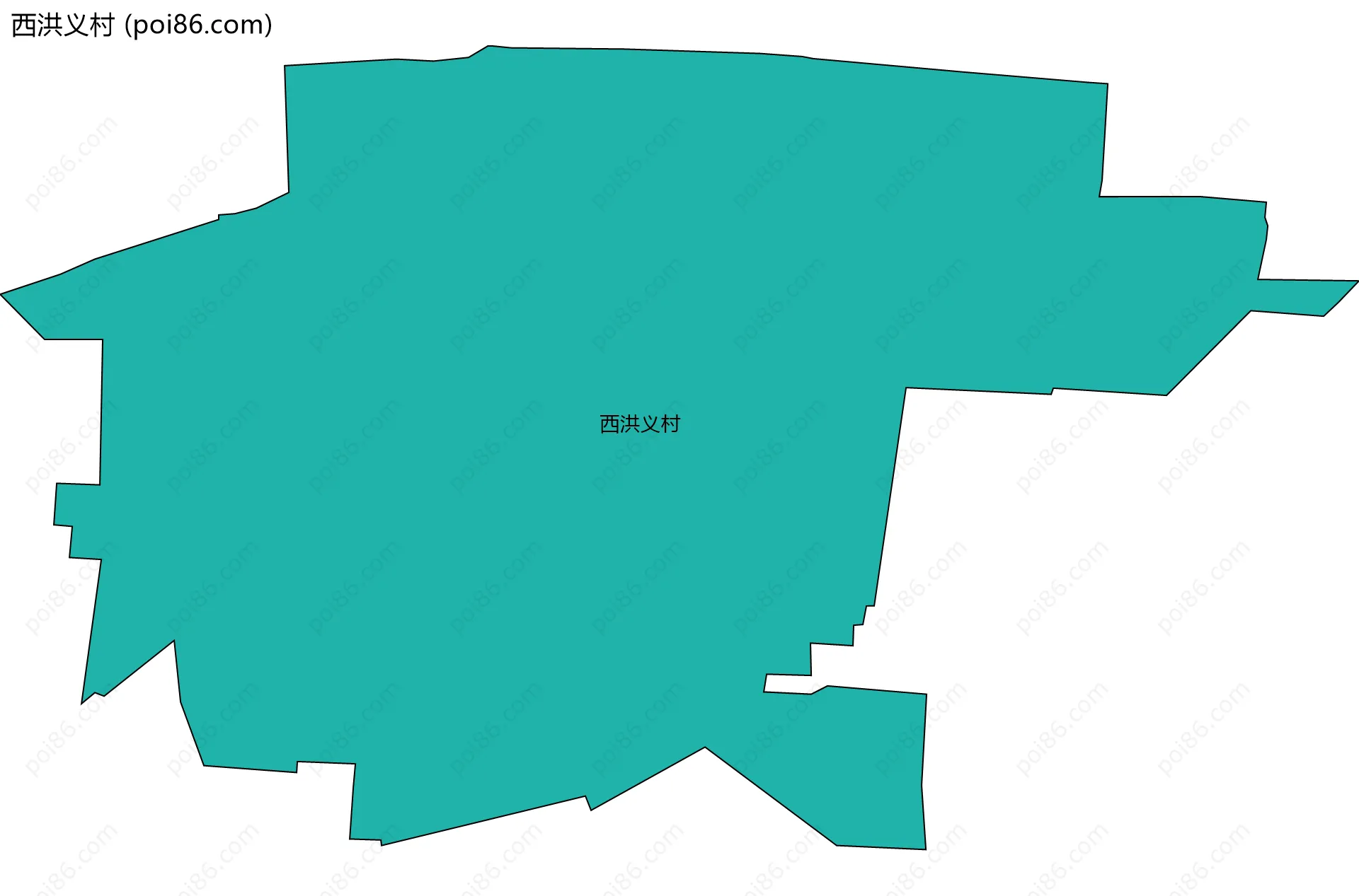 西洪义村边界地图