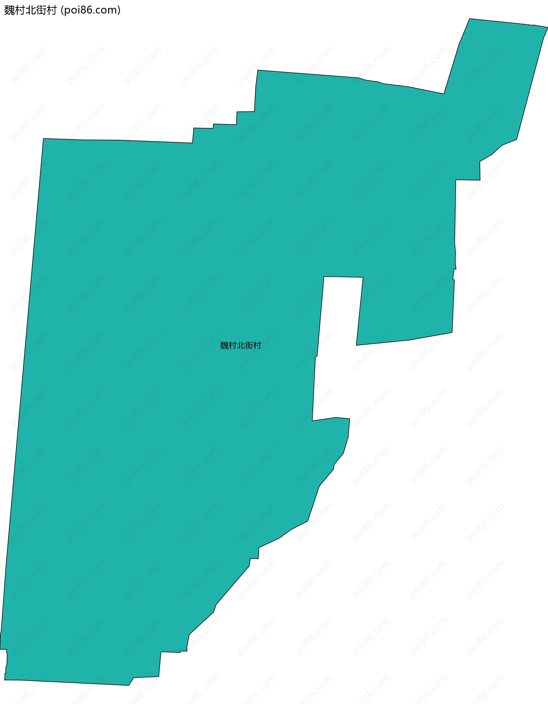 魏村北街村边界地图