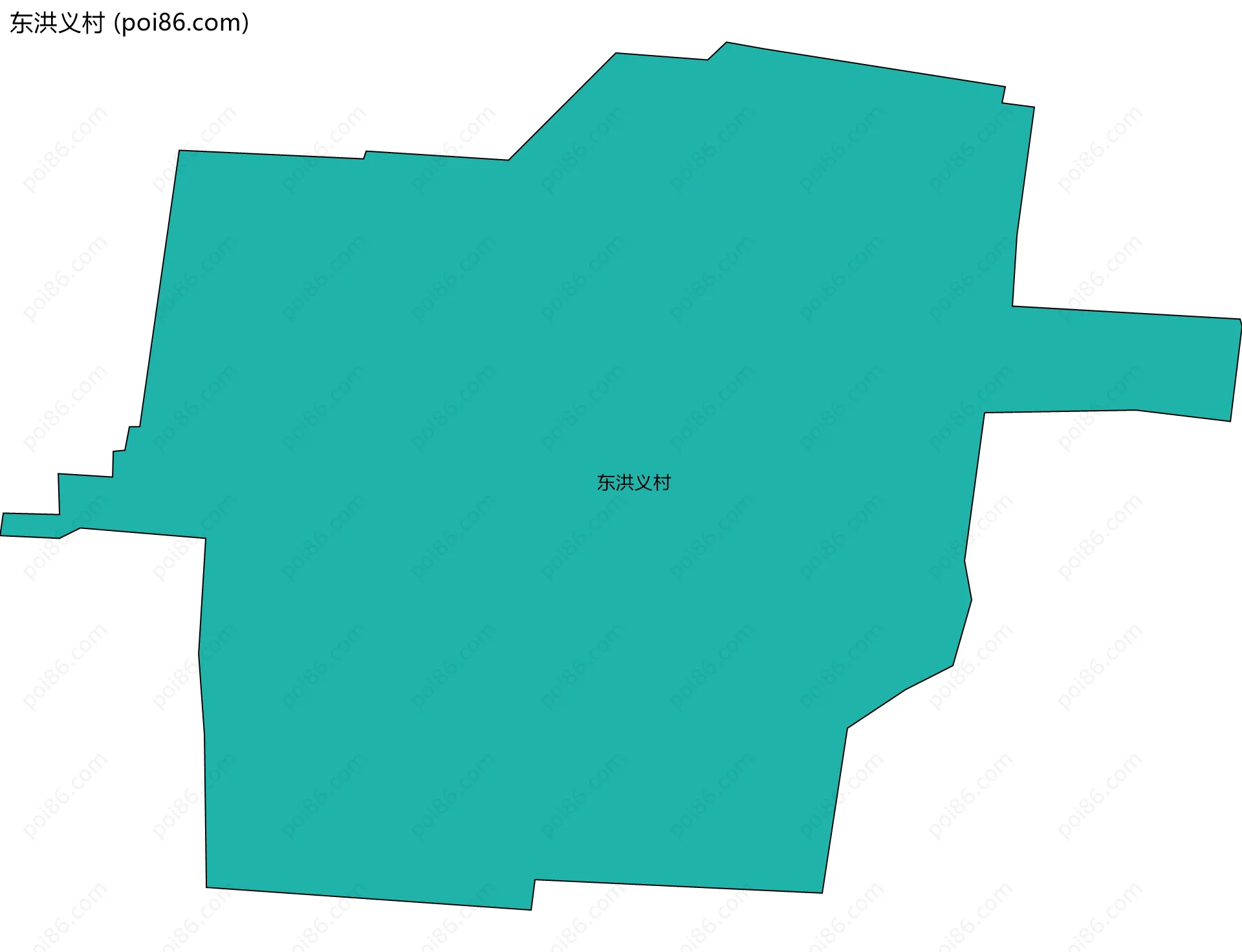 东洪义村边界地图