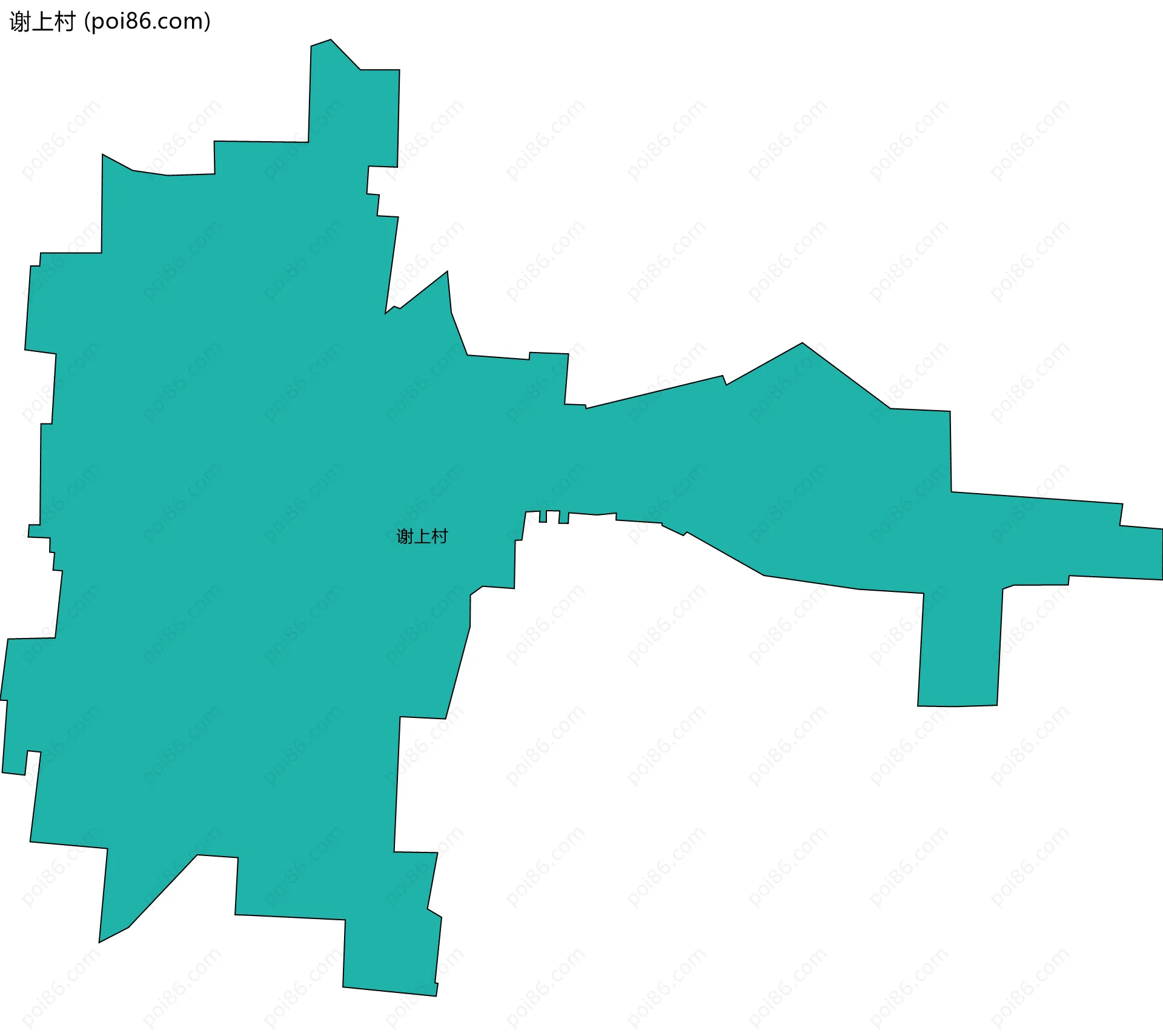 谢上村边界地图
