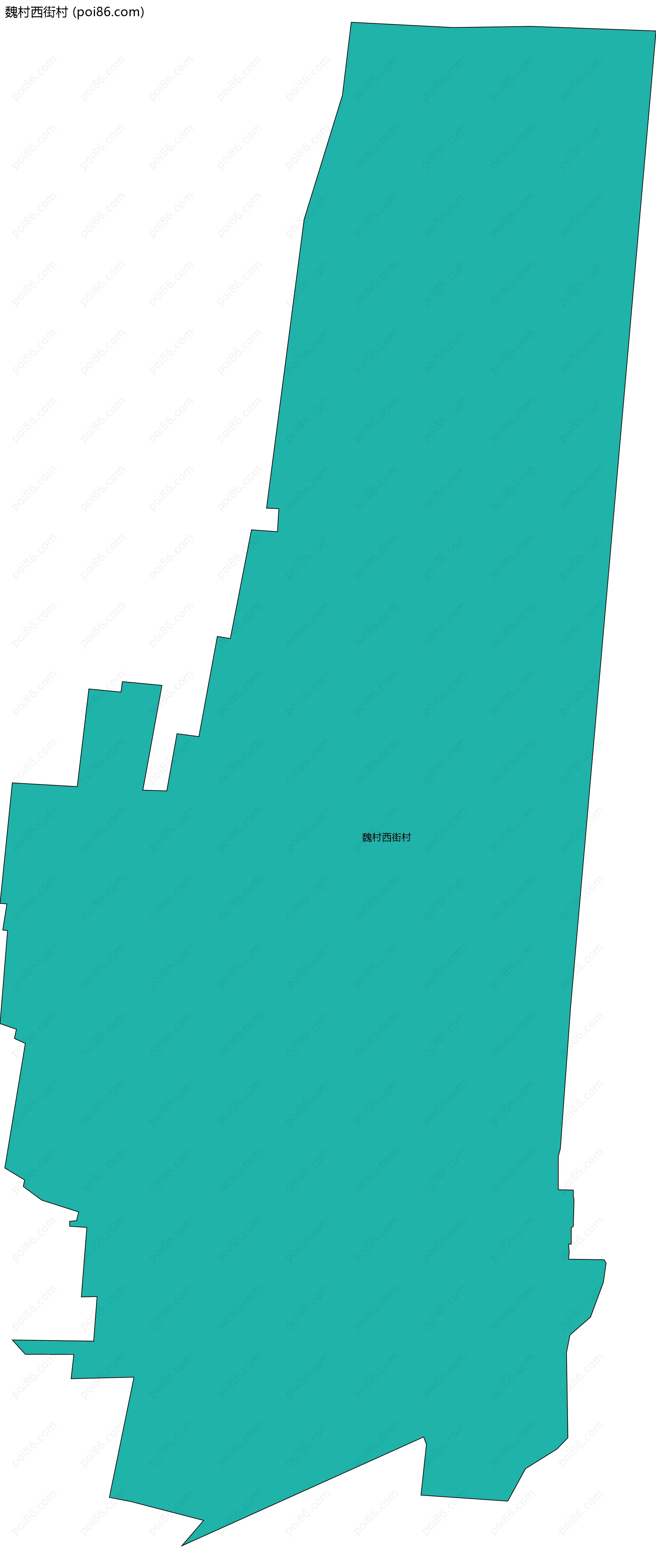 魏村西街村边界地图