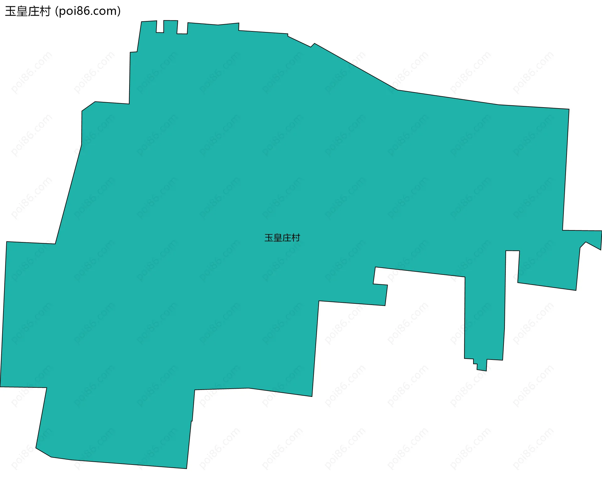 玉皇庄村边界地图