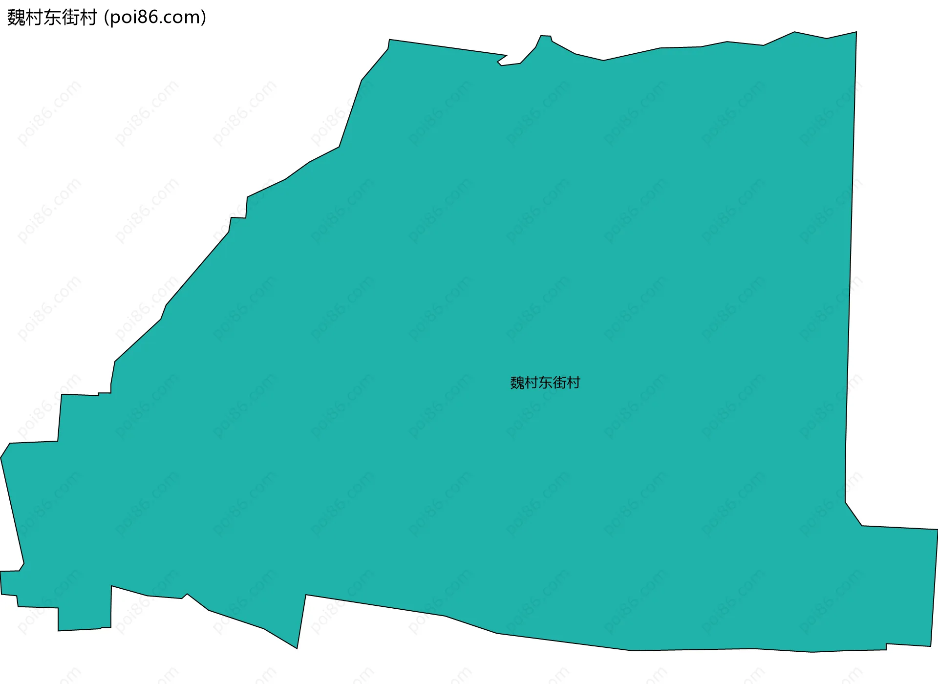 魏村东街村边界地图