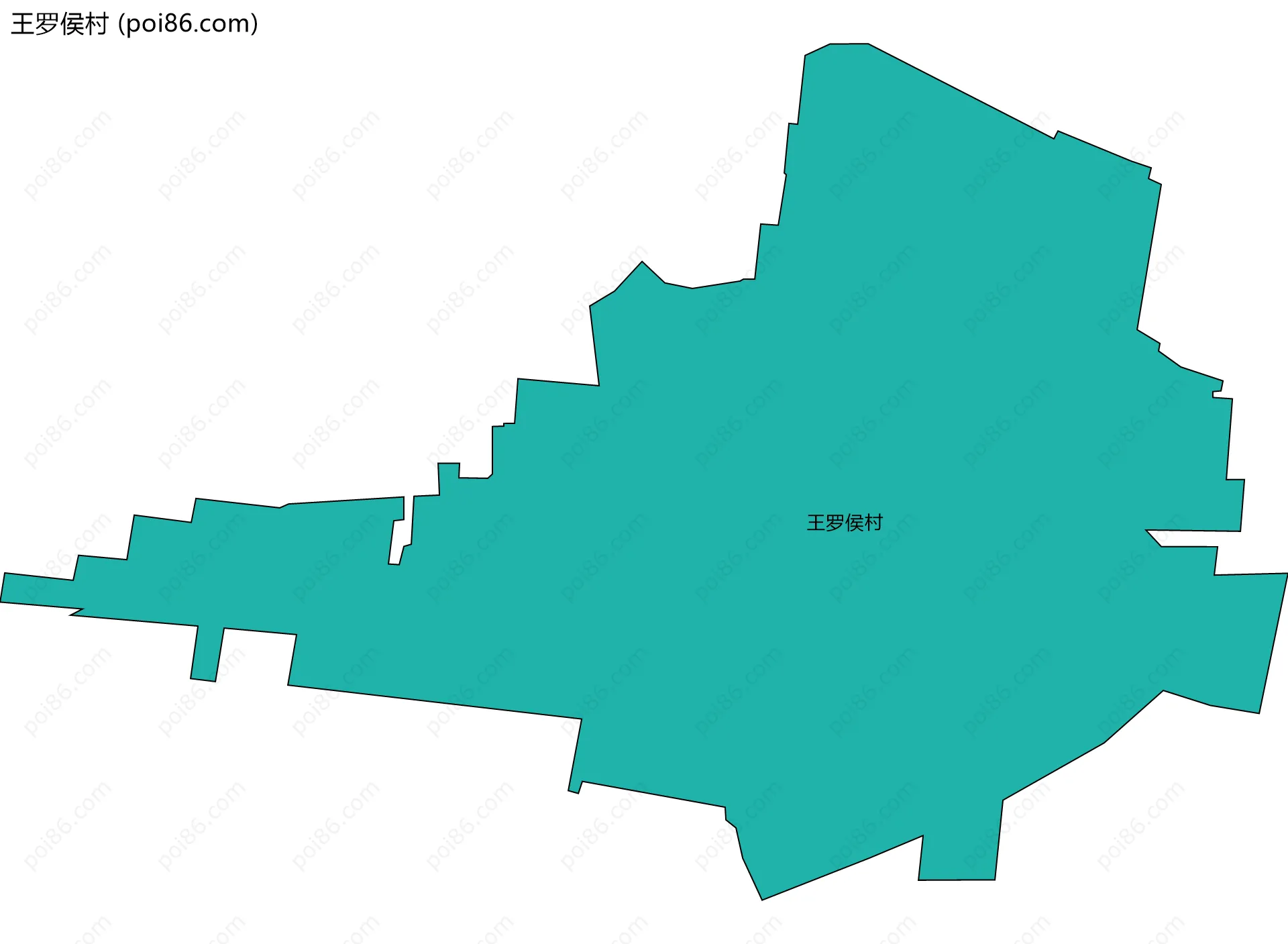 王罗侯村边界地图