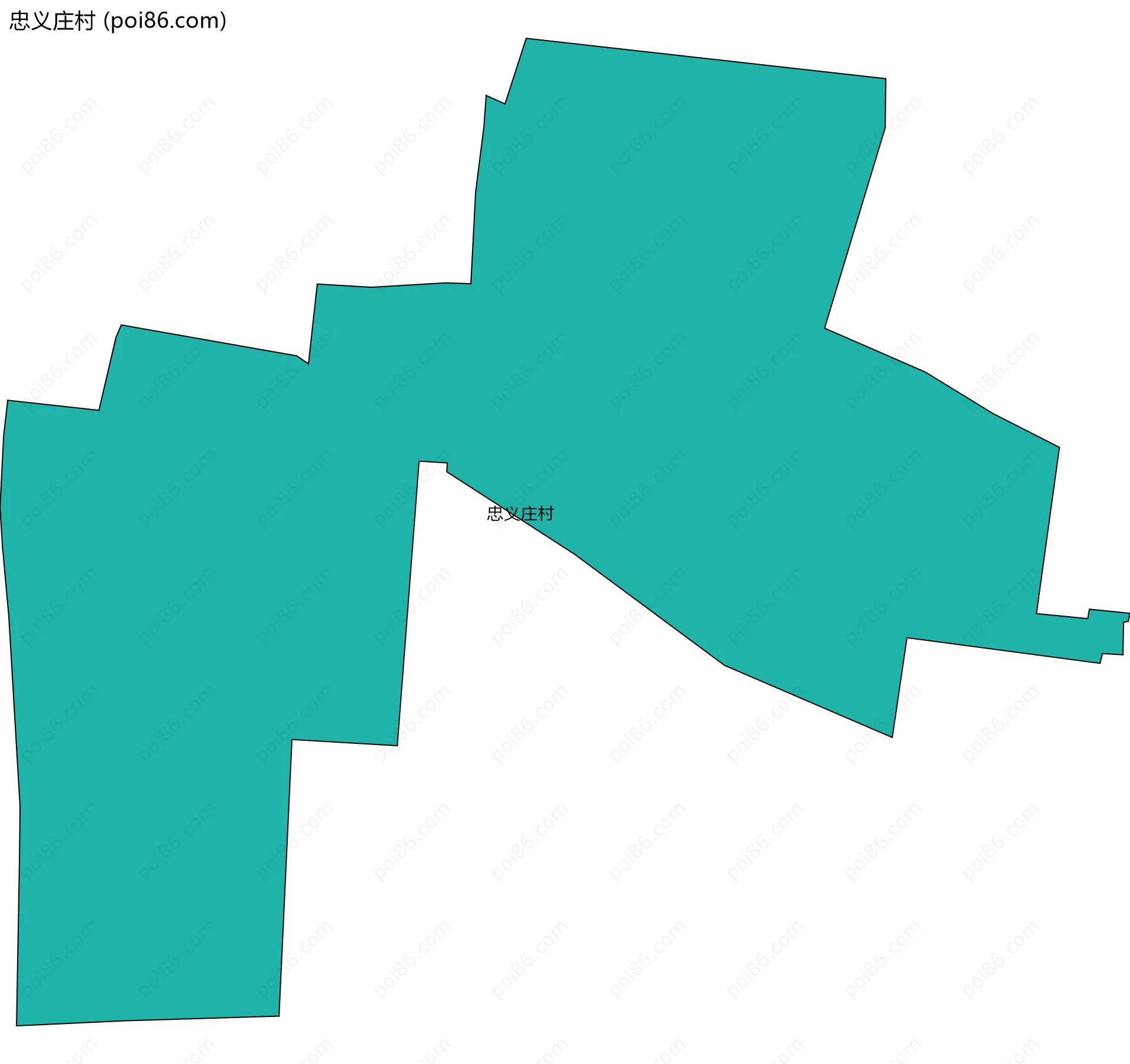 忠义庄村边界地图