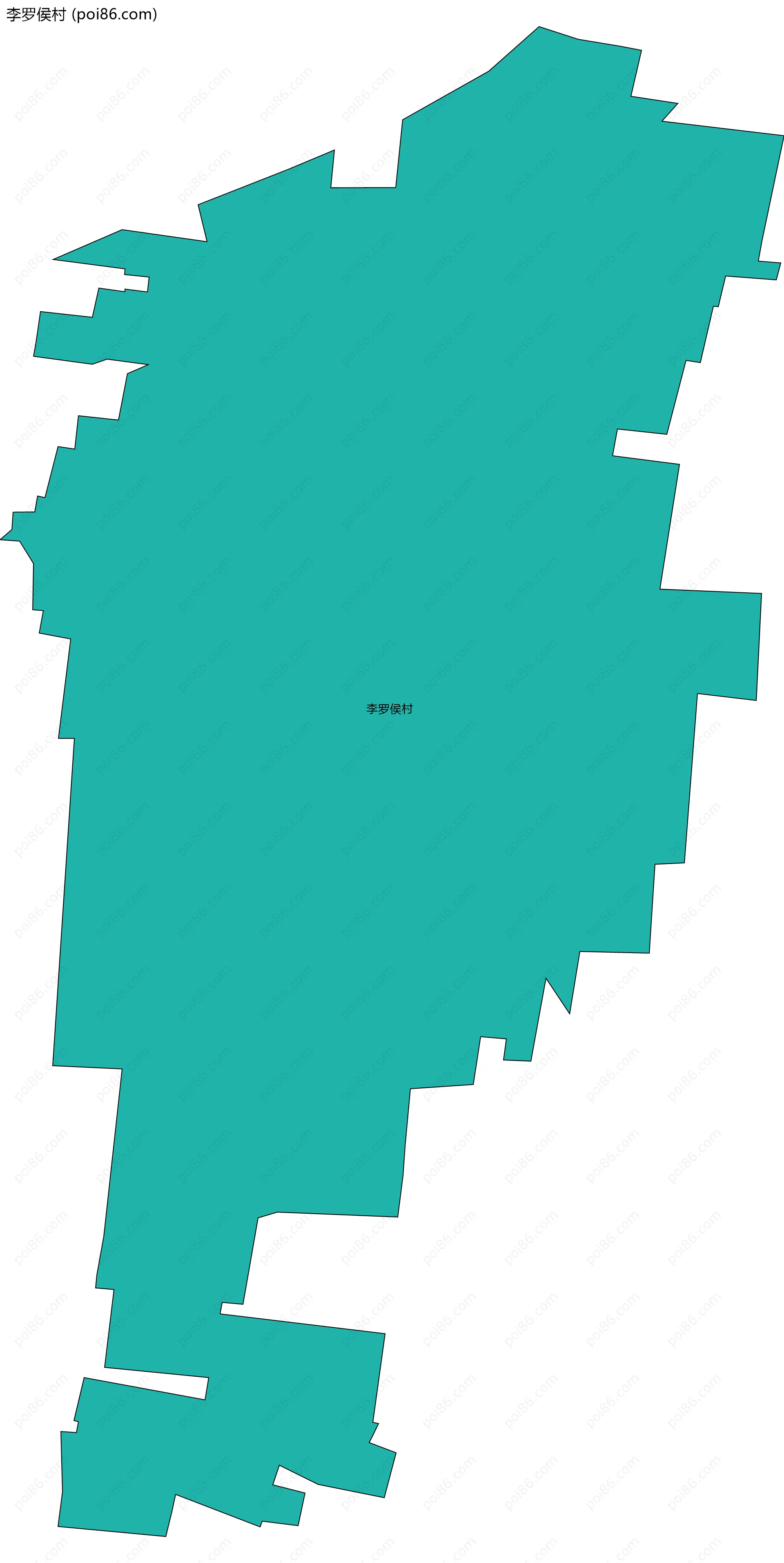 李罗侯村边界地图