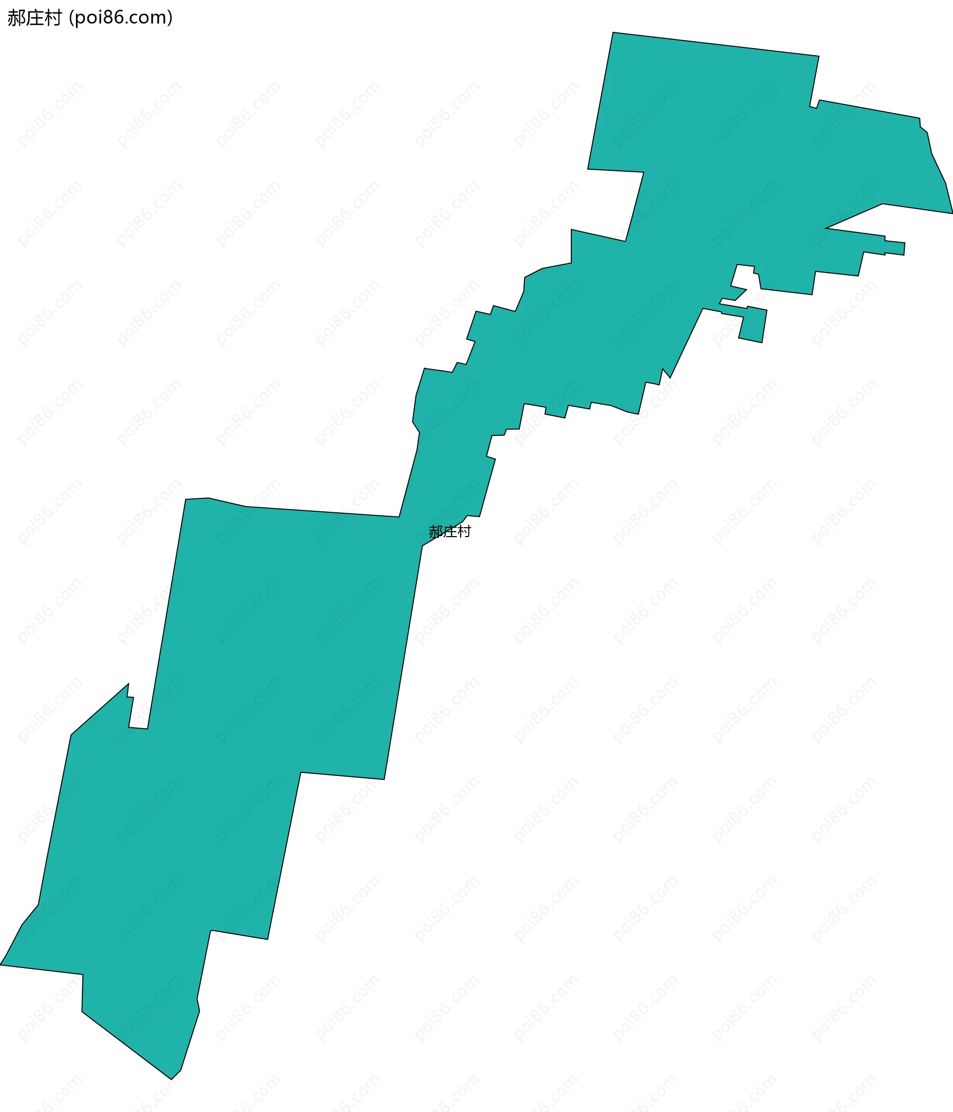 郝庄村边界地图