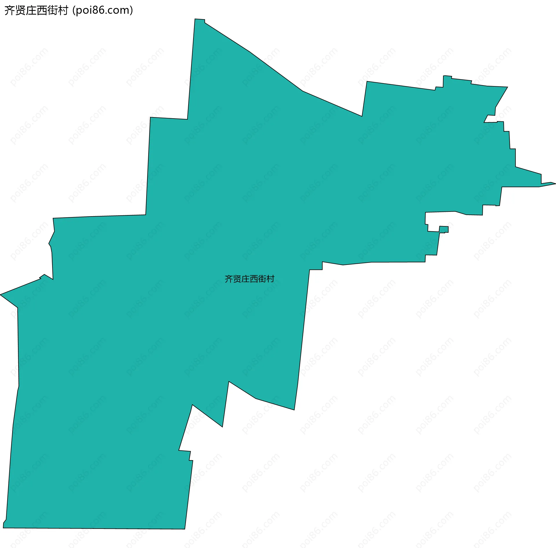 齐贤庄西街村边界地图