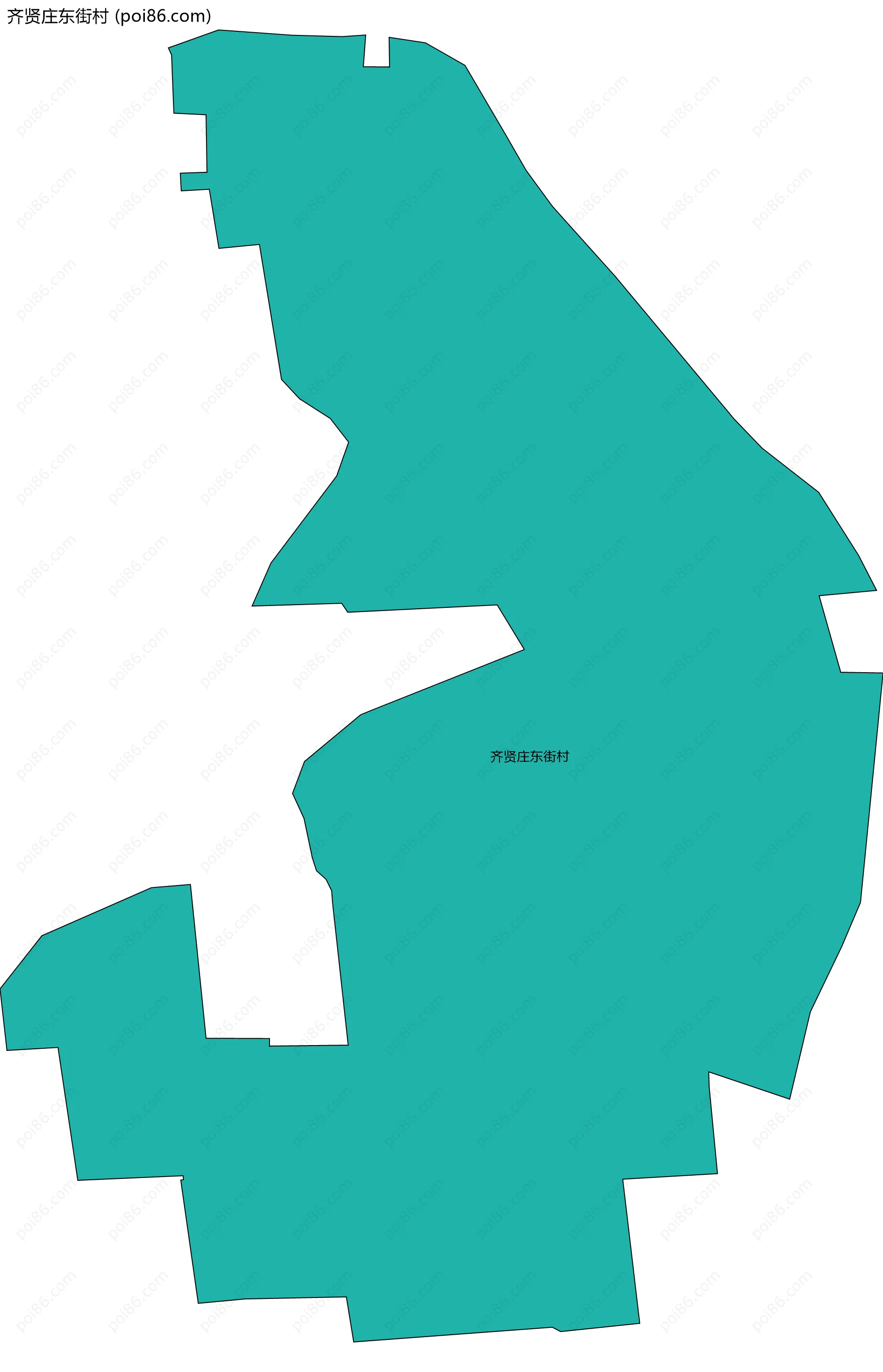 齐贤庄东街村边界地图