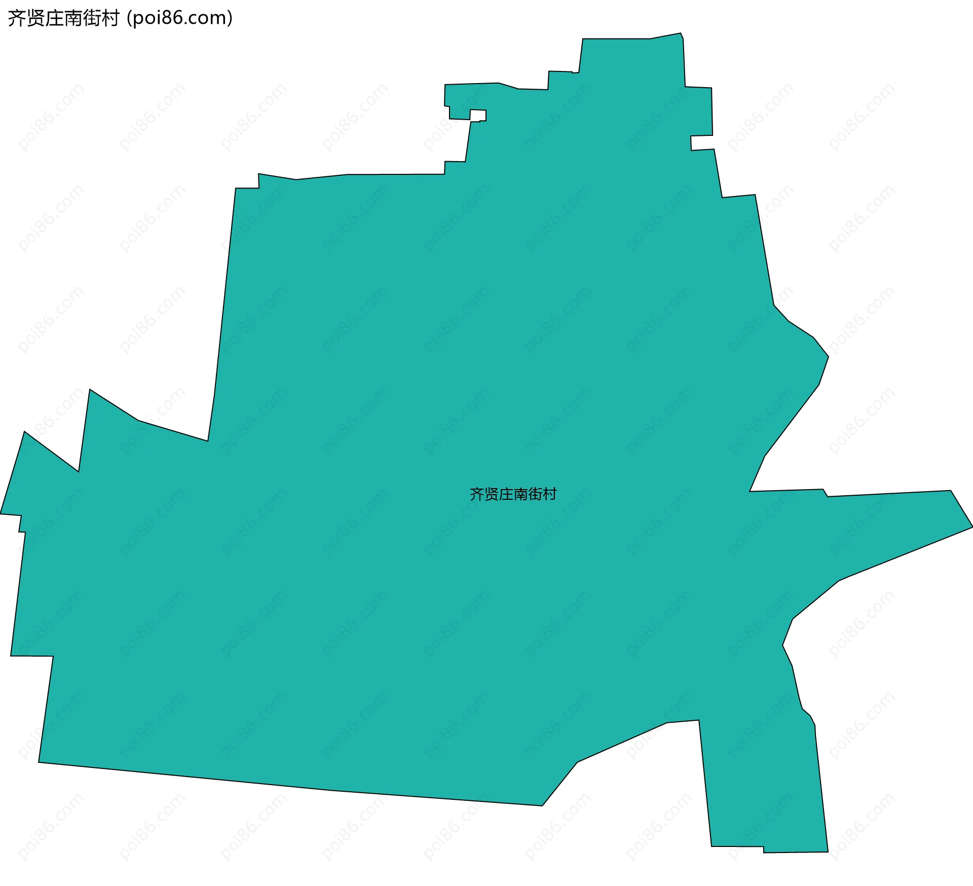 齐贤庄南街村边界地图