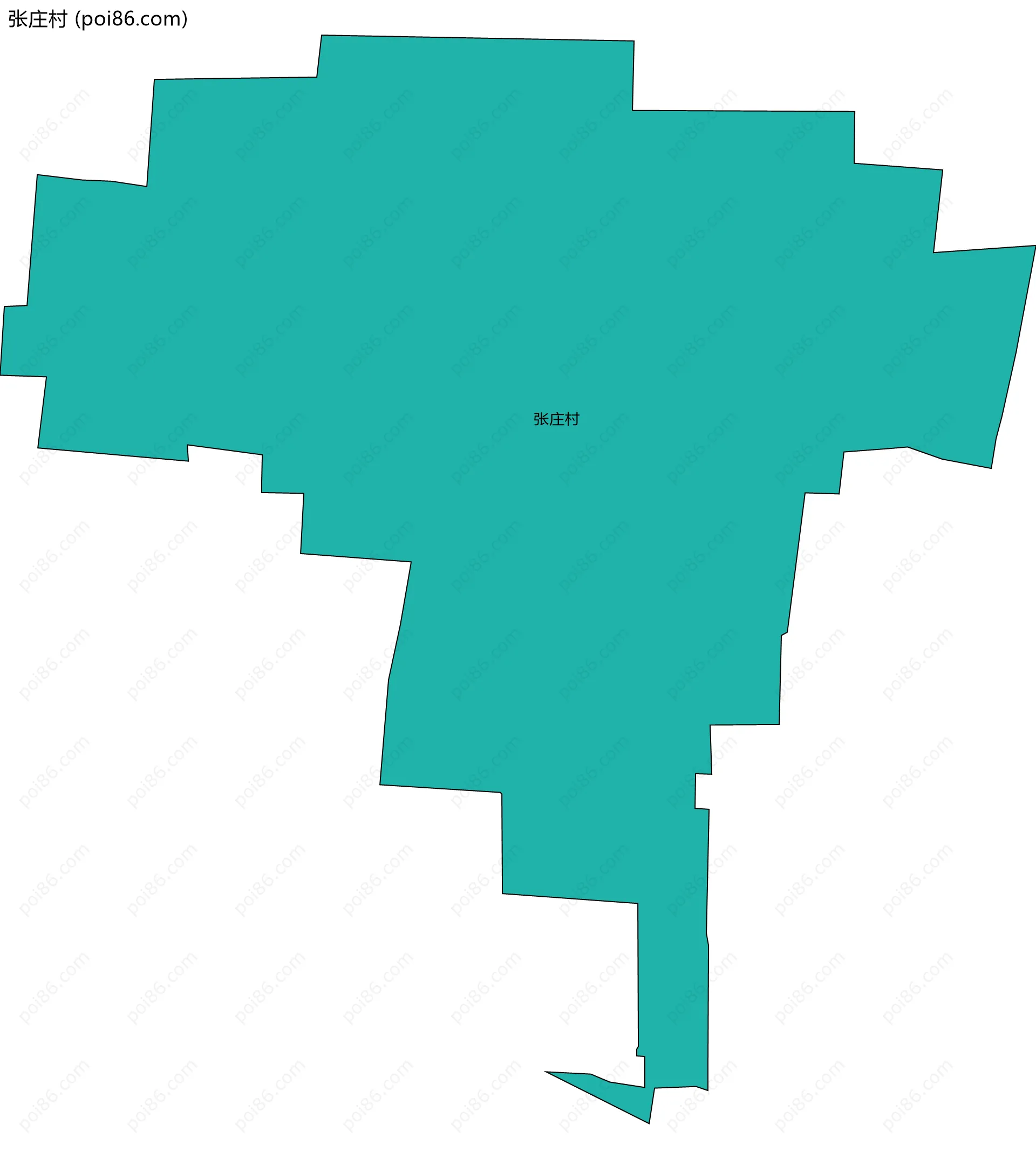 张庄村边界地图