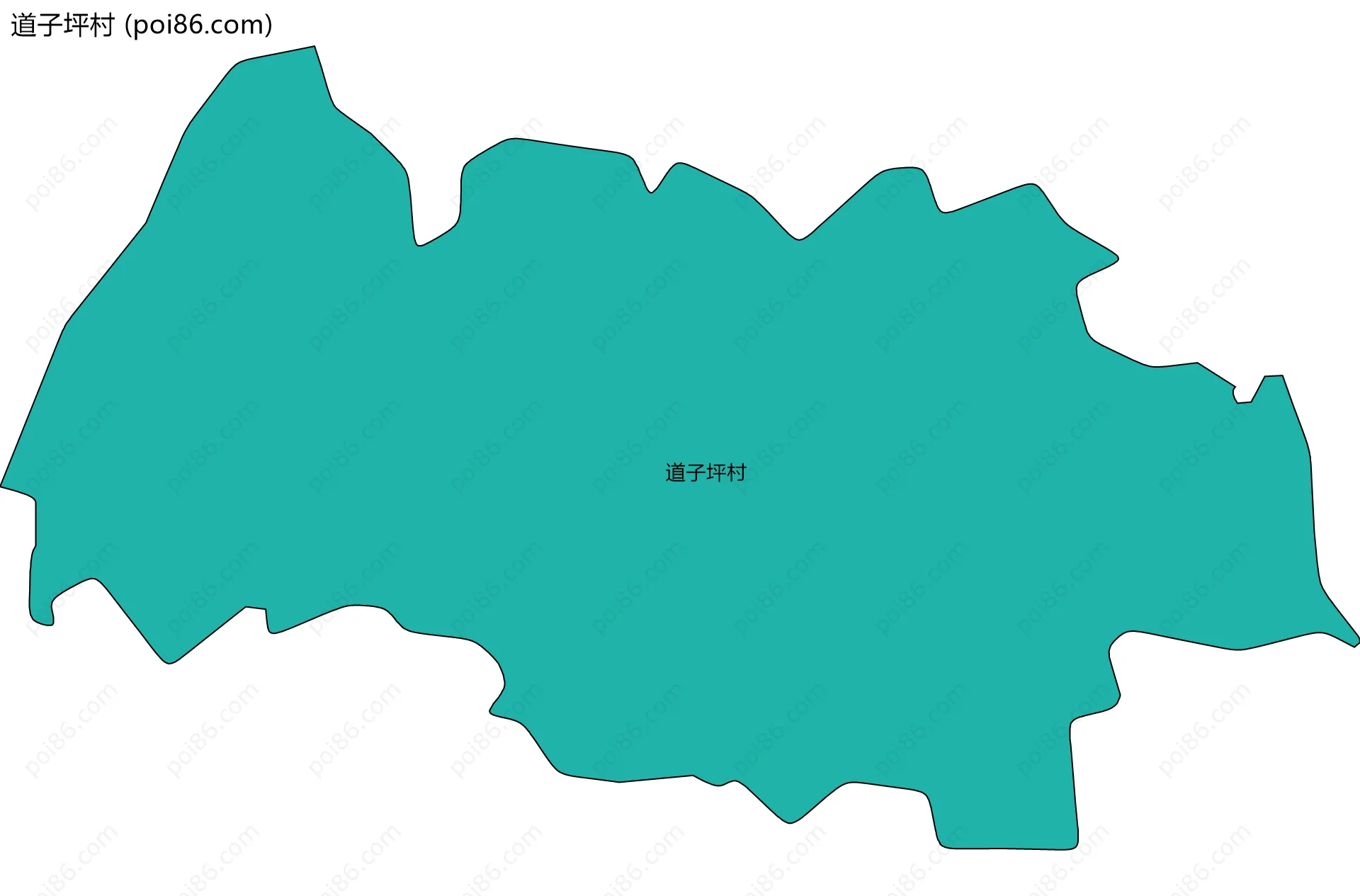 道子坪村边界地图