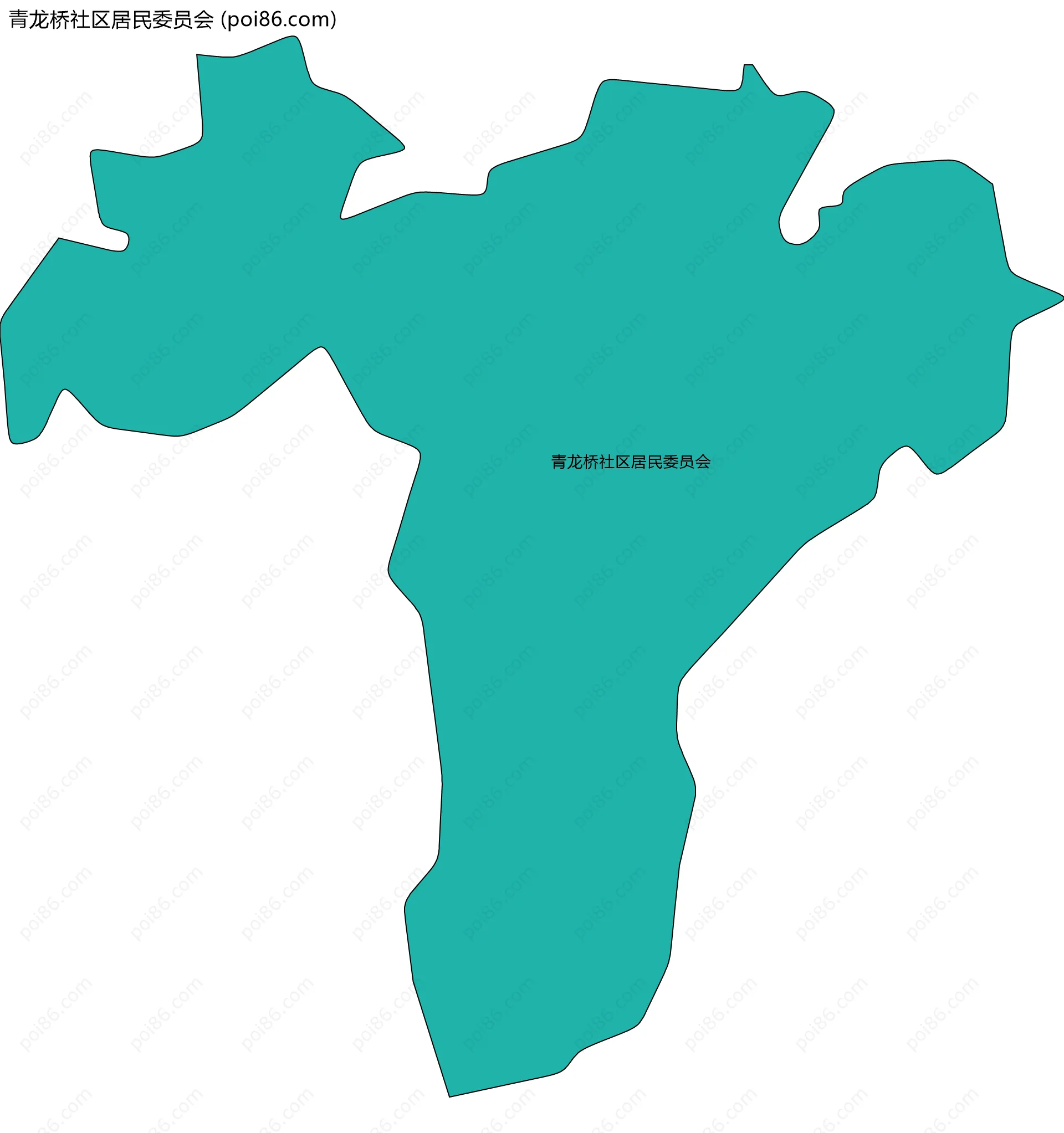 青龙桥社区居民委员会边界地图