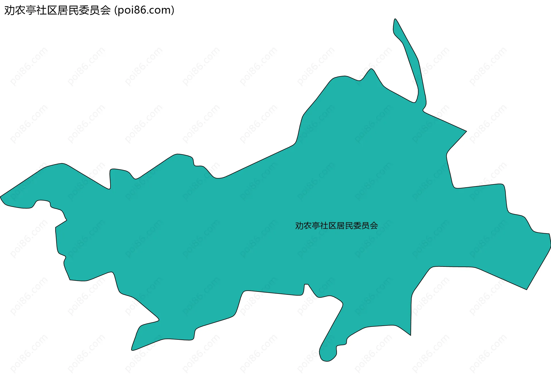 劝农亭社区居民委员会边界地图