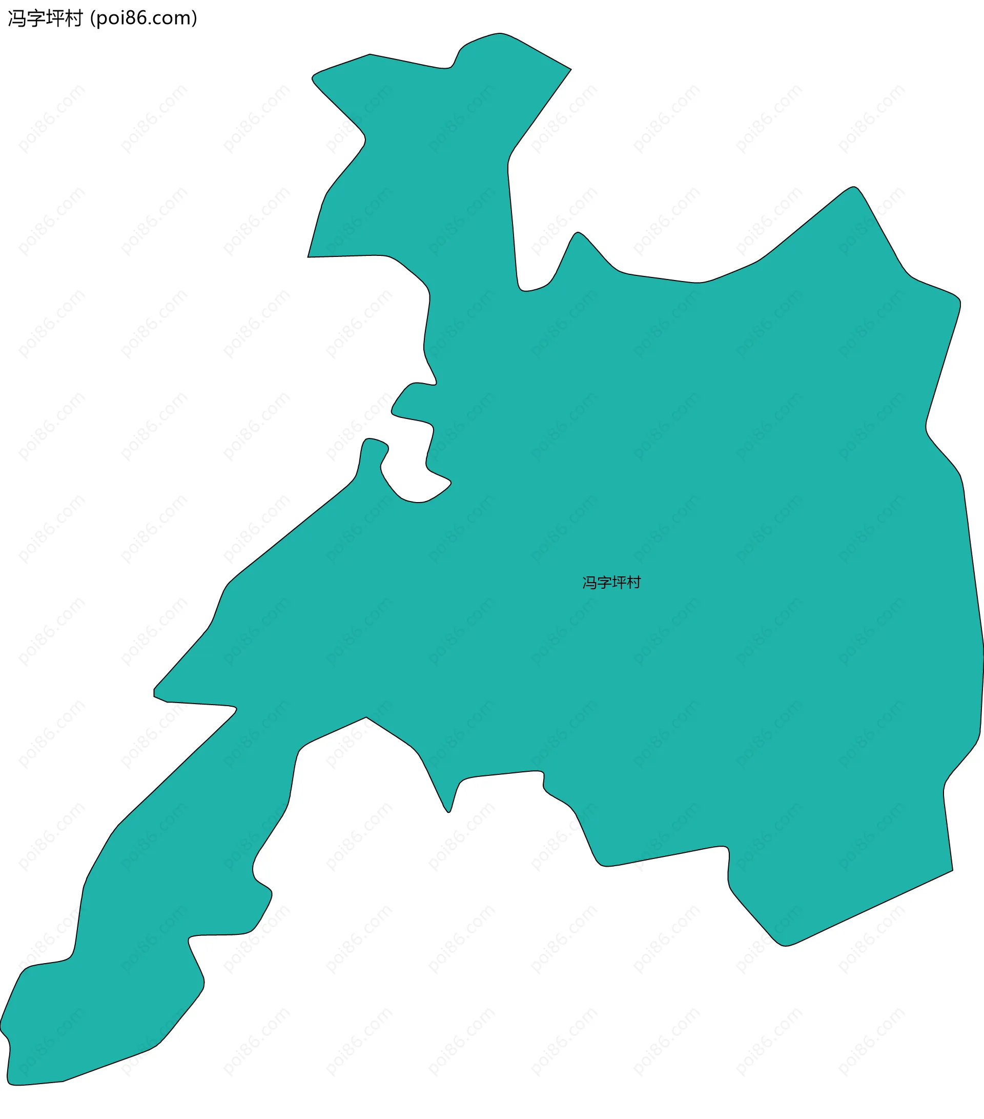 冯字坪村边界地图