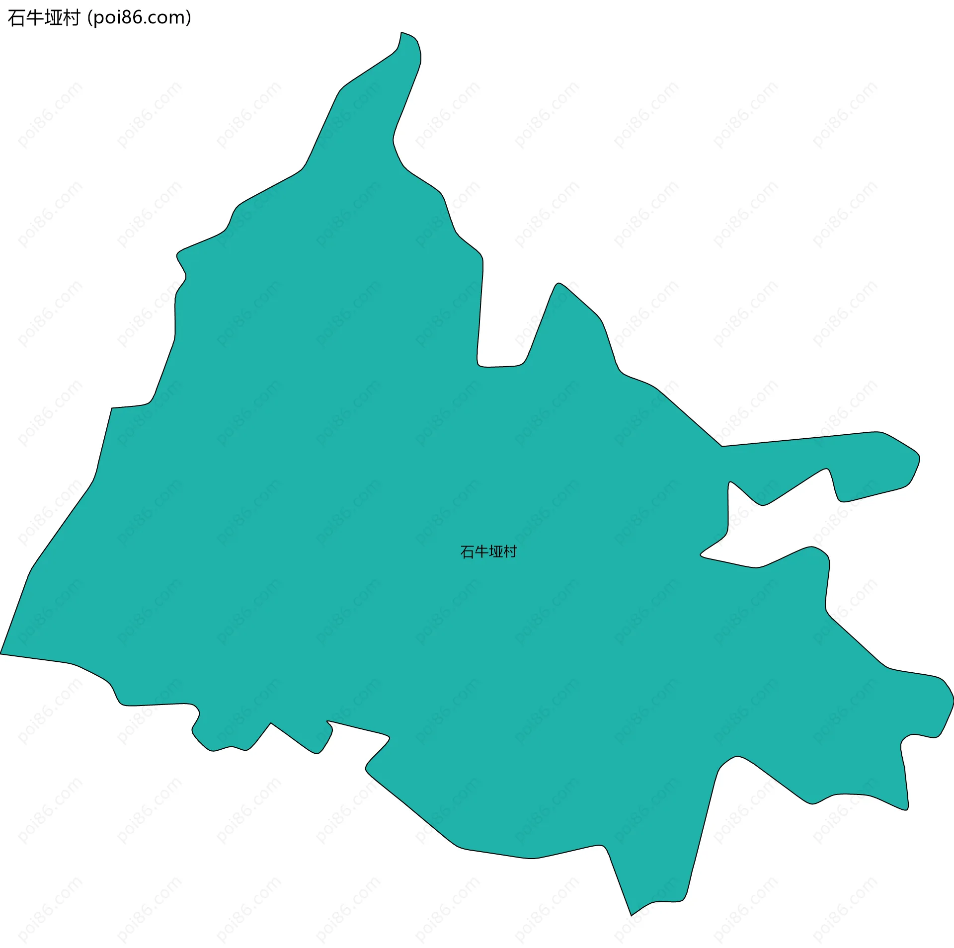 石牛垭村边界地图