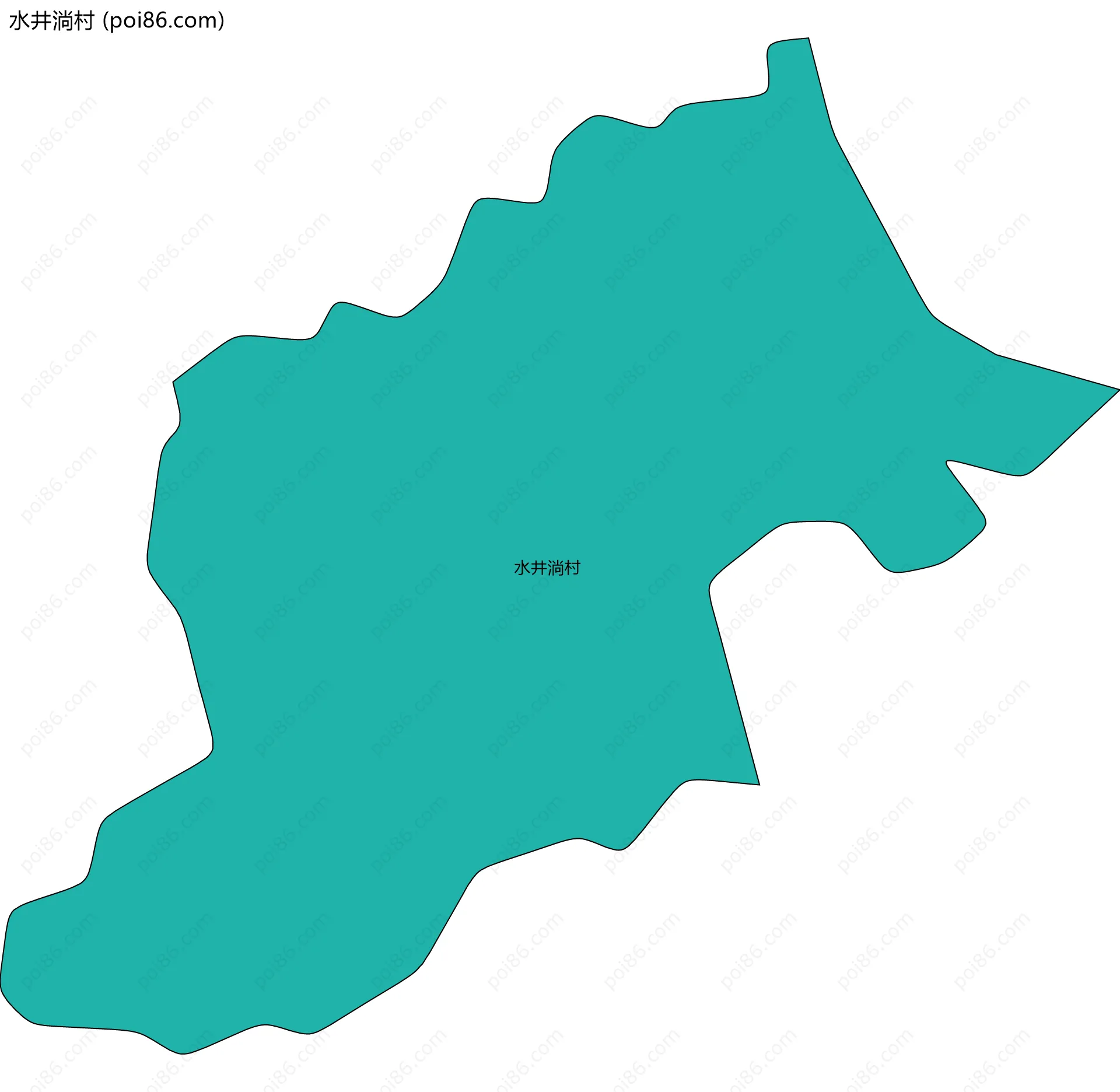 水井淌村边界地图