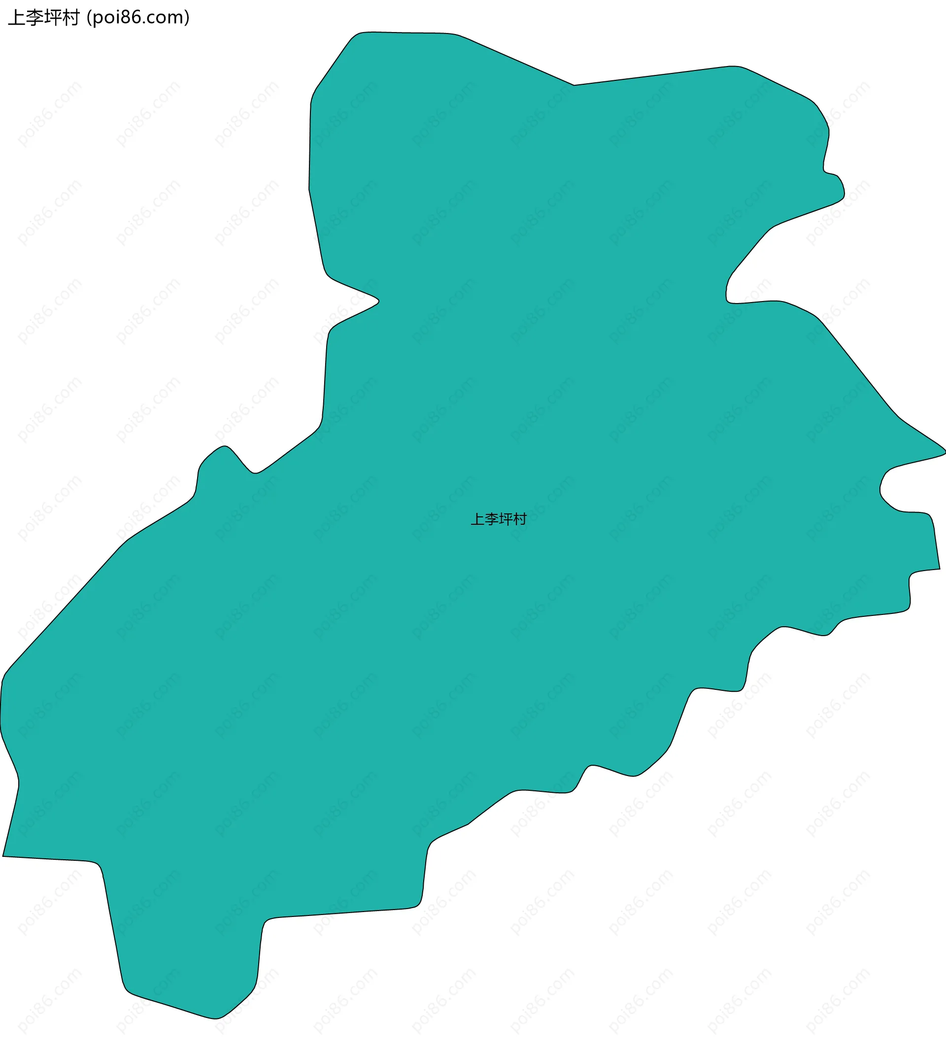 上李坪村边界地图