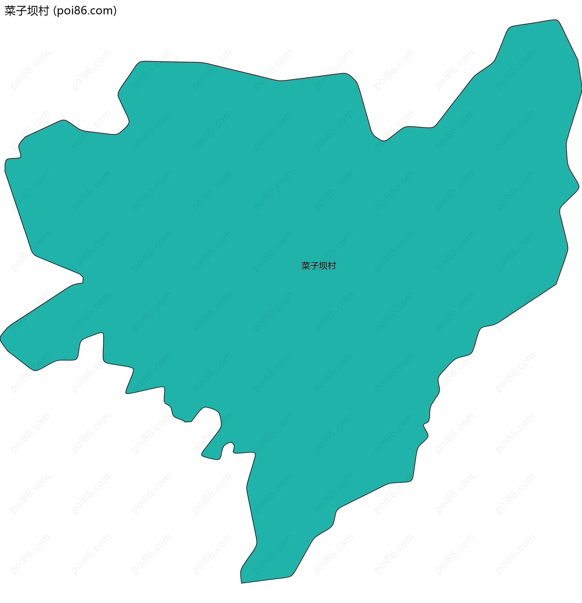 菜子坝村边界地图