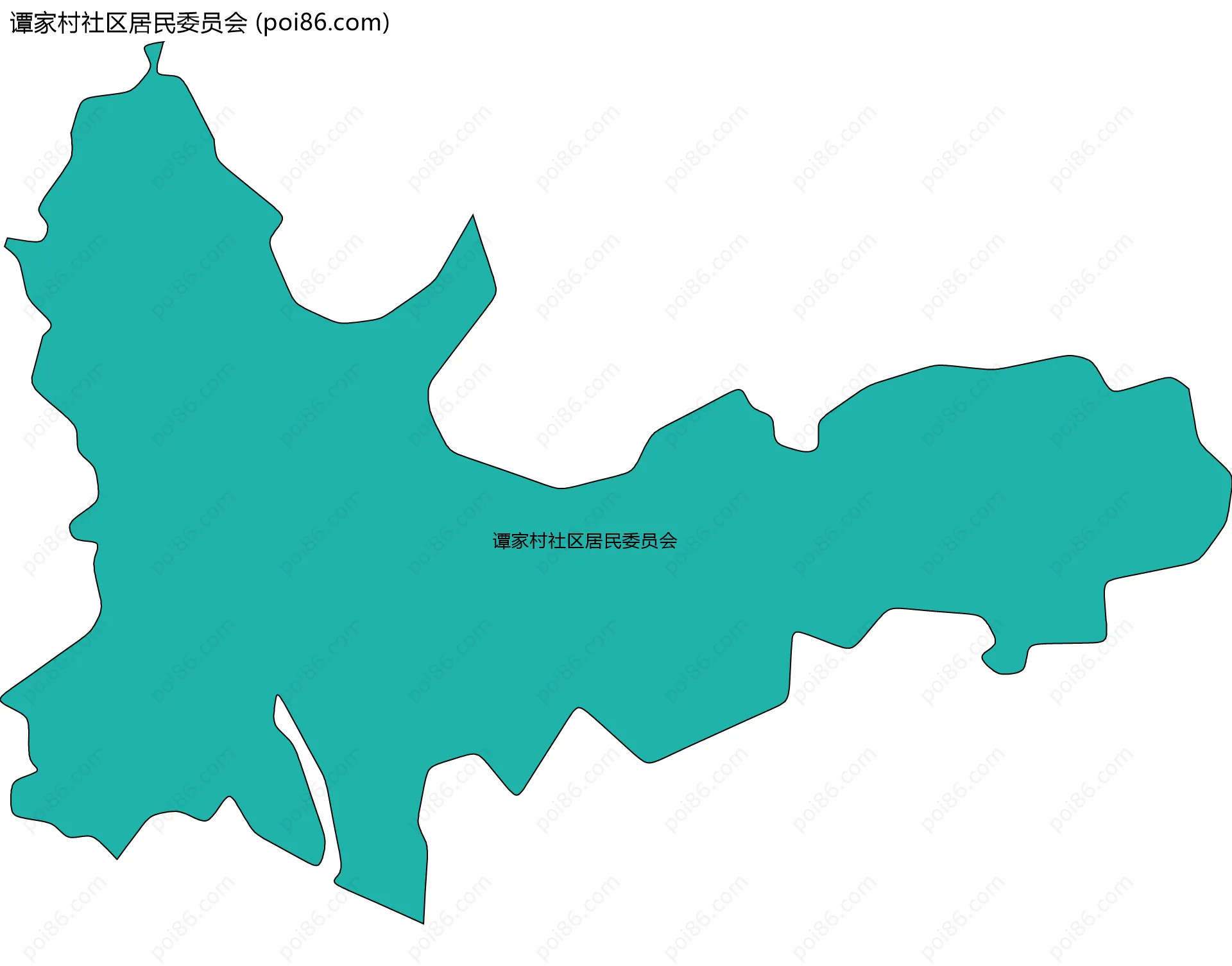 谭家村社区居民委员会边界地图