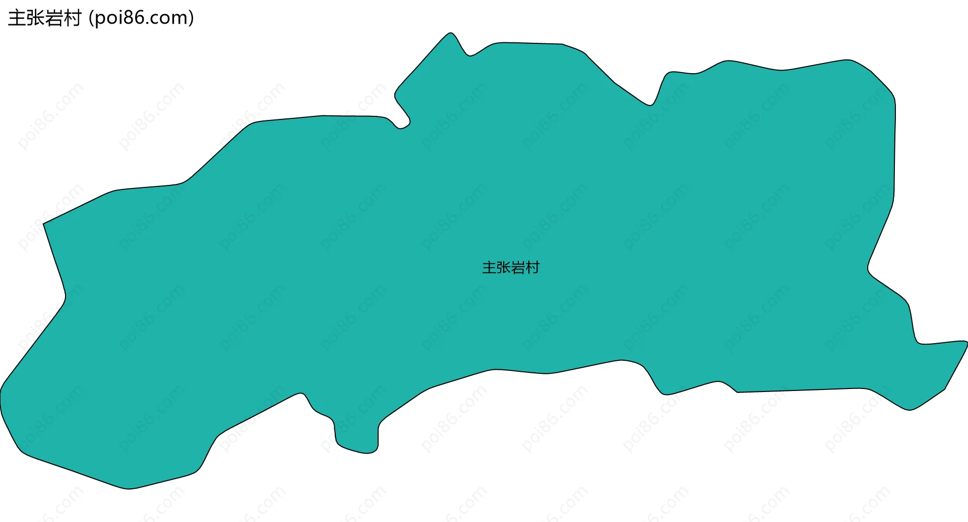 主张岩村边界地图