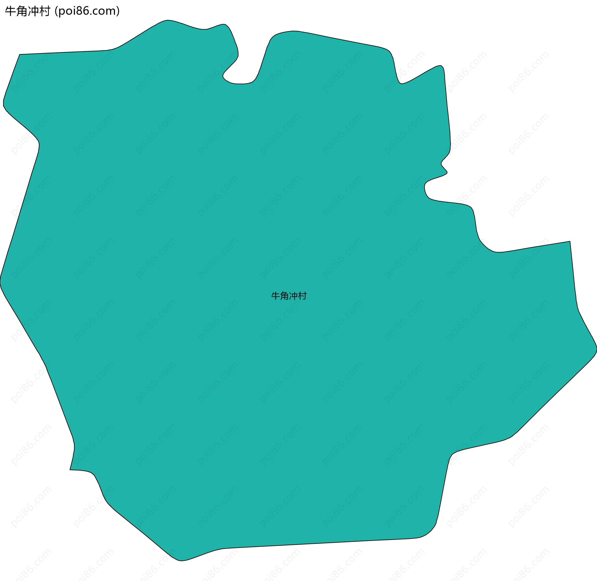 牛角冲村边界地图